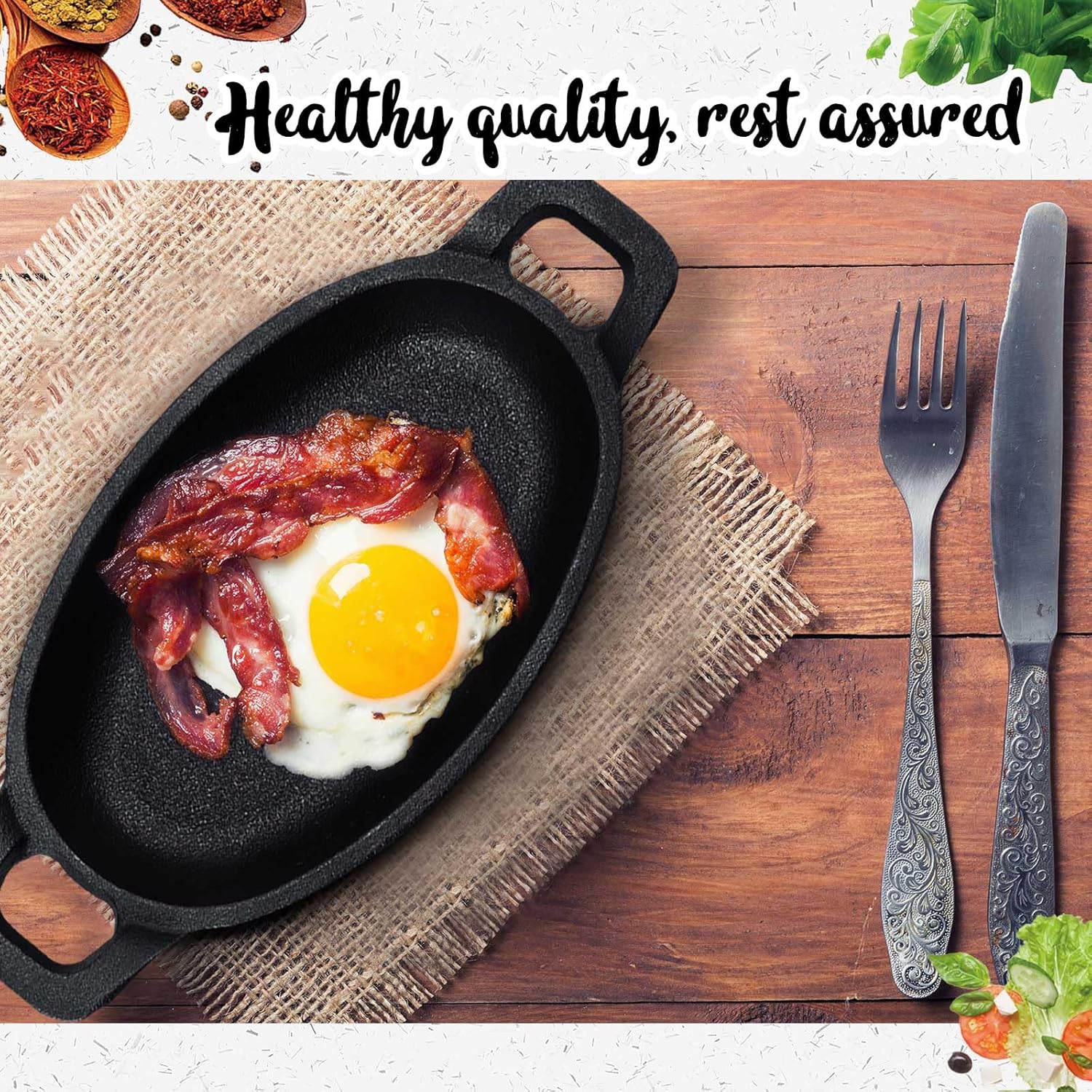 Compact 6-Piece Mini Cast Iron Skillet Set