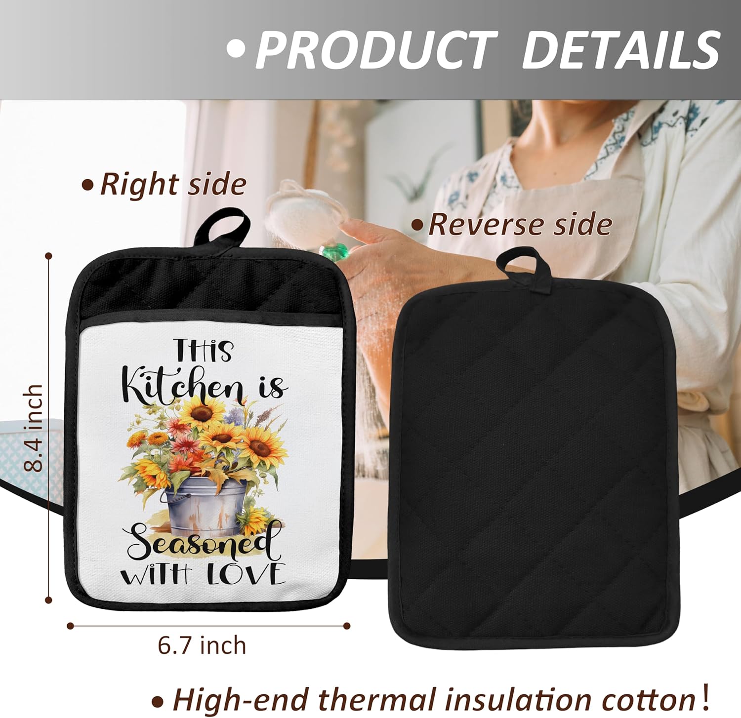 This Kitchen is Seasoned with Love Heat-Resistant Pot Holder