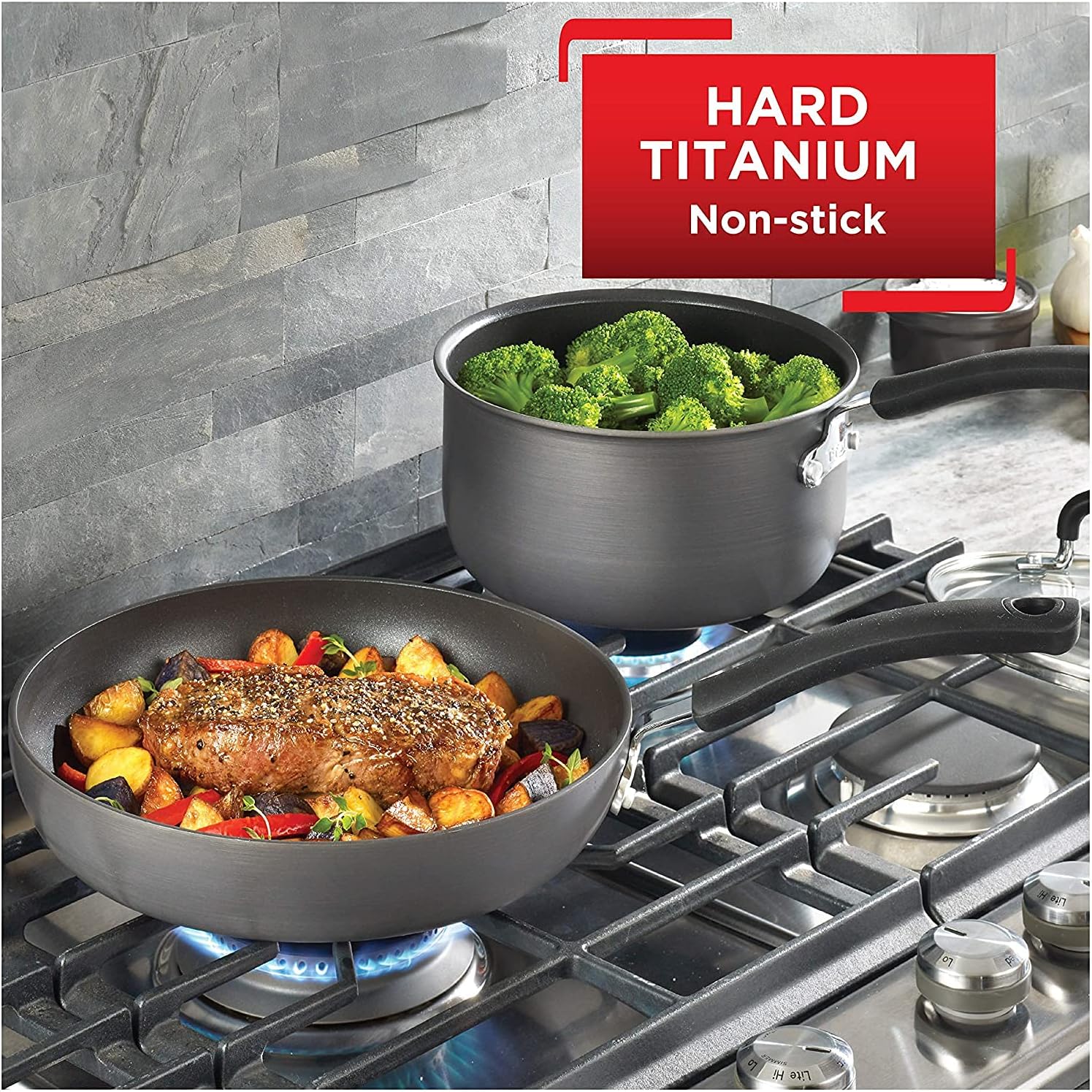 T-Fal Ultimate Hard Anodized Fry Pan Set 2 Piece