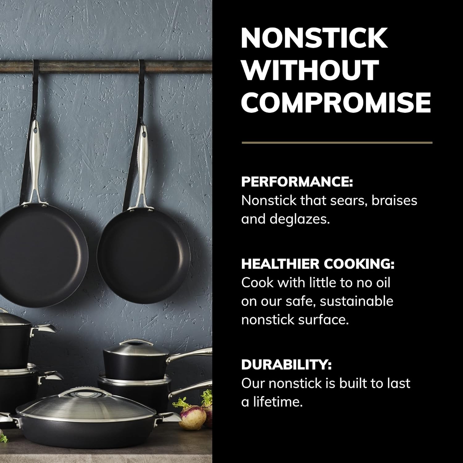 SCANPAN Professional 325 qt Durable Nonstick Saucepan with Lid