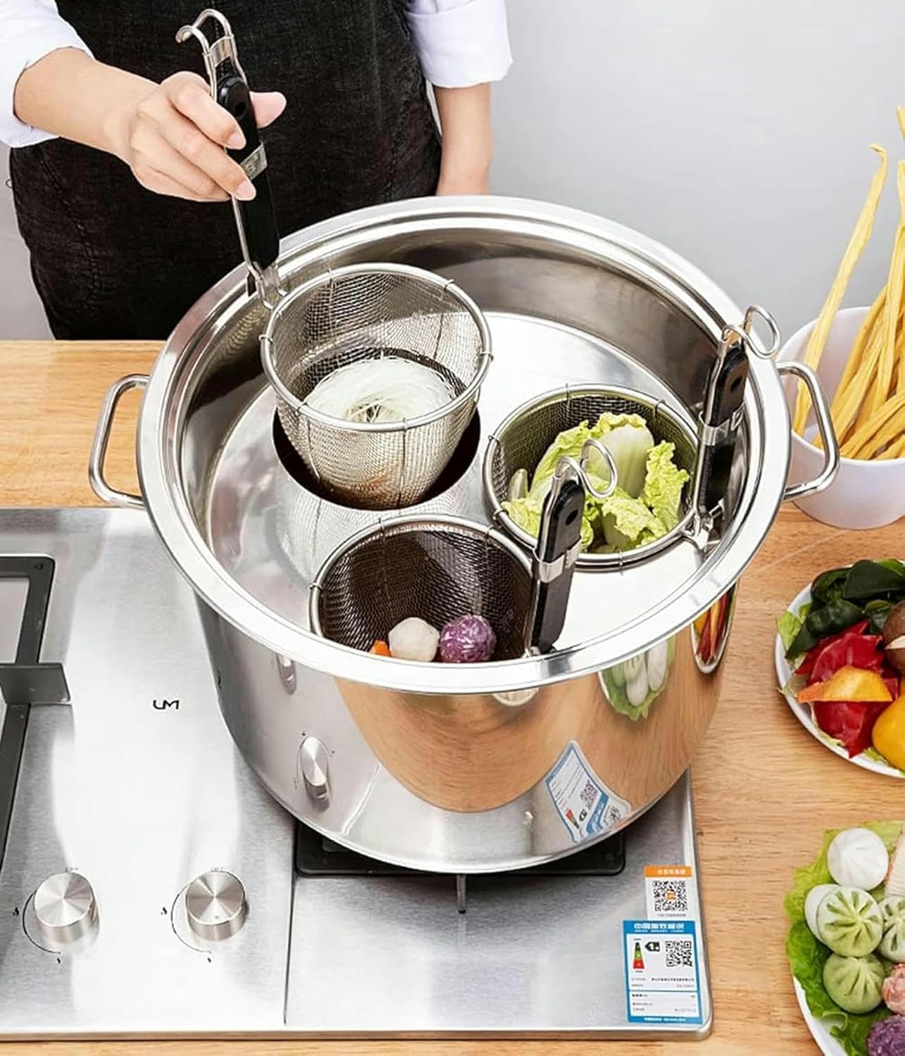 AtreX Stainless Steel Pasta Cooker Set - Perfect for Home Kitchen