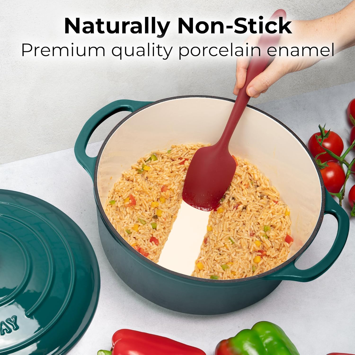 Zulay Premium 6 Quart Cast Iron Dutch Oven with Lid
