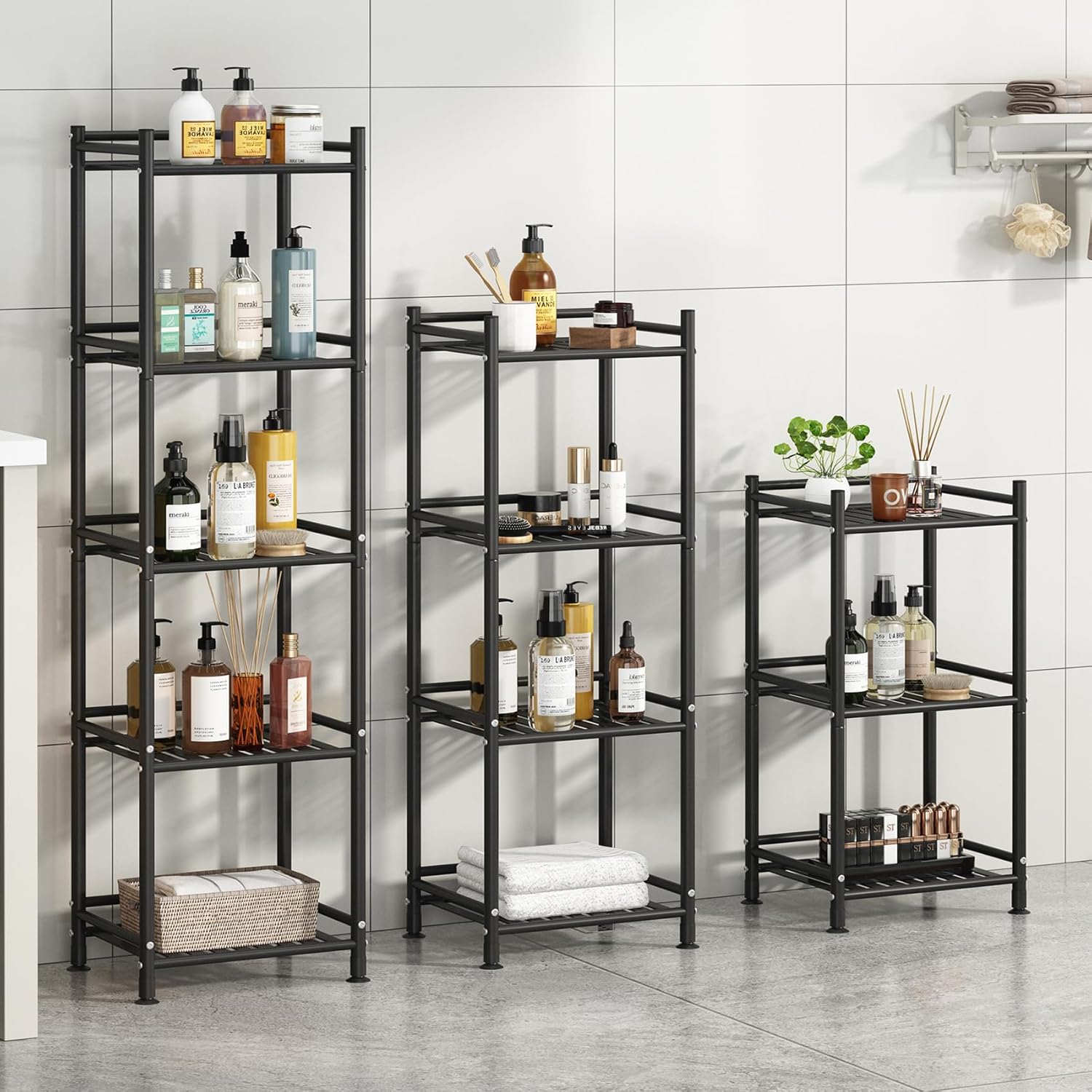 5 Tier Metal Standing Shelf for Organizing Your Space