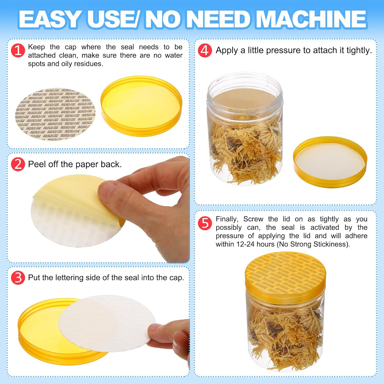 Seal Protect Jar Lid with Dustproof Protection