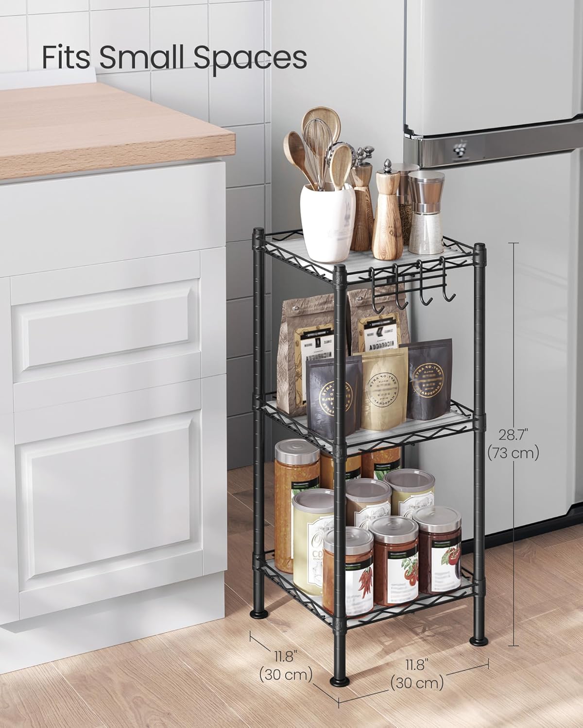 Space-Saving 3-Tier Bathroom Shelf for Small Spaces