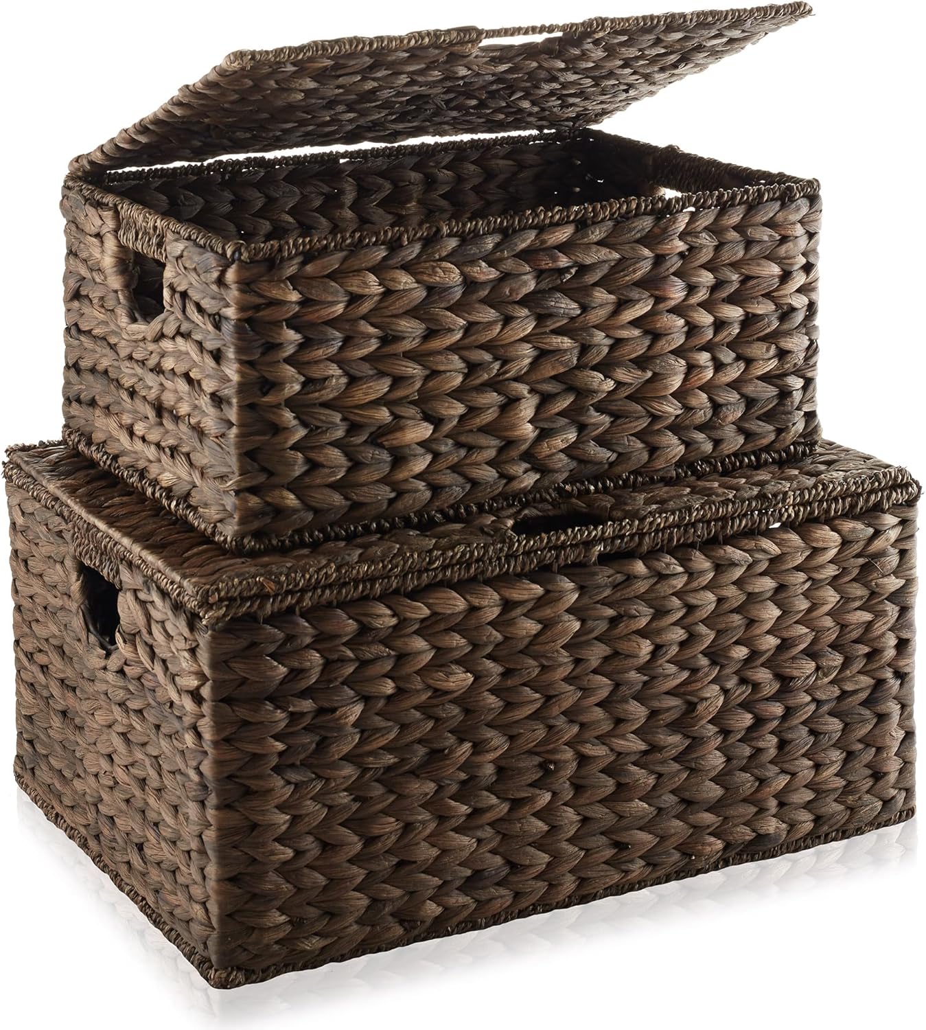 Casafield Water Hyacinth Storage Basket Set Eco-Friendly Stylish Multipurpose Organizer