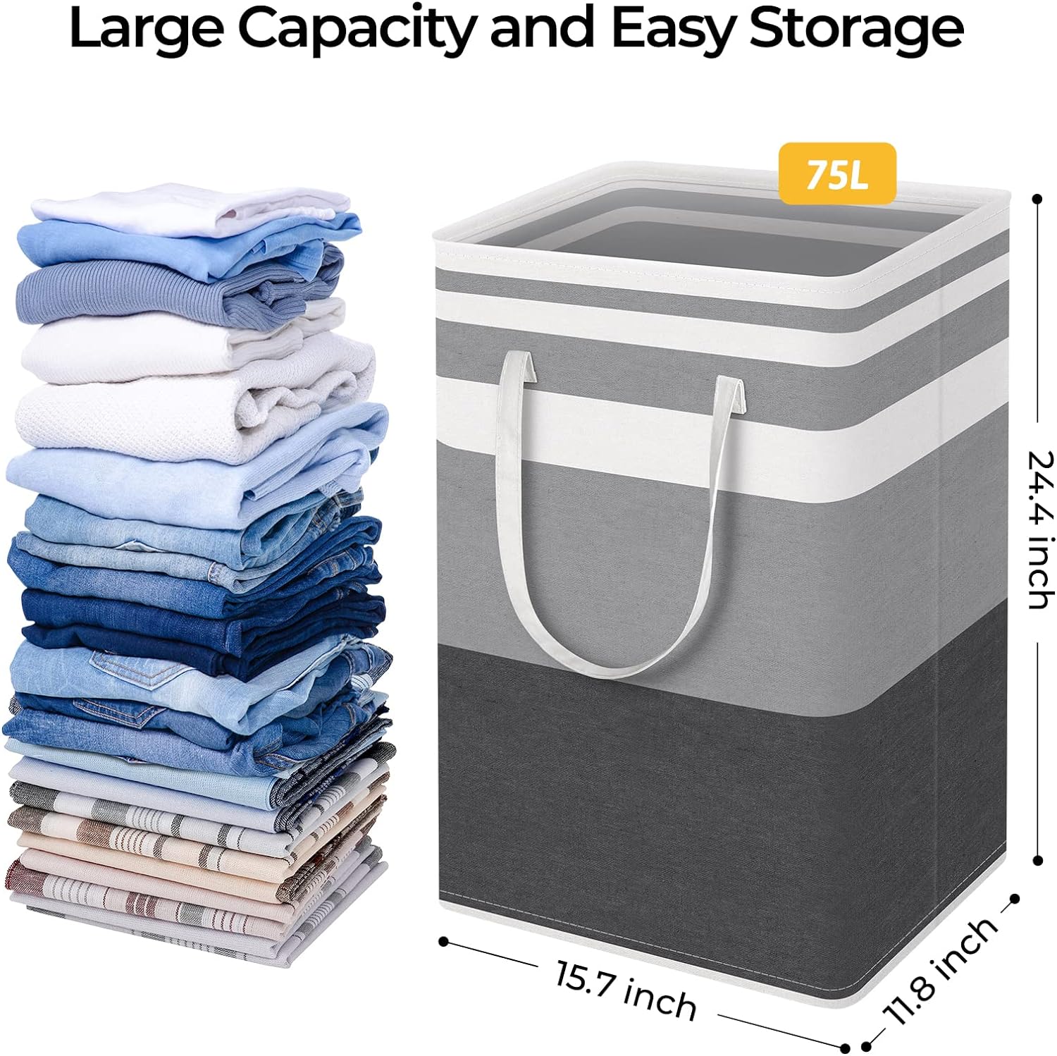 2-Pack Large Waterproof Laundry Basket
