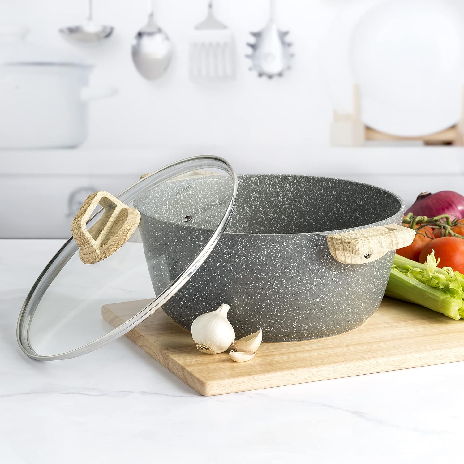 Ecolution Farmhouse Cast Aluminum Dutch Oven - Durable Modern Design