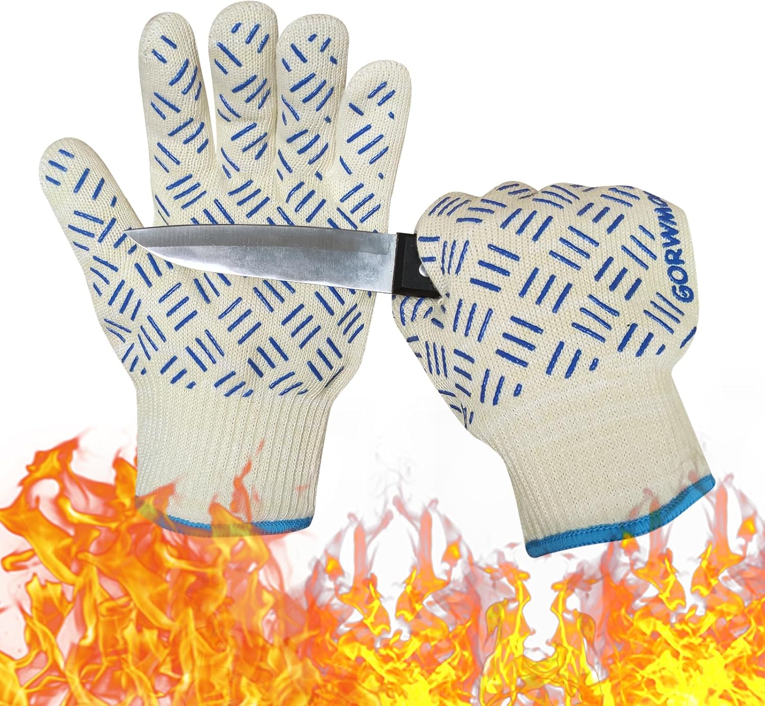 Oven Gloves - Heat-Resistant BBQ Mitts for Cooking and Grilling
