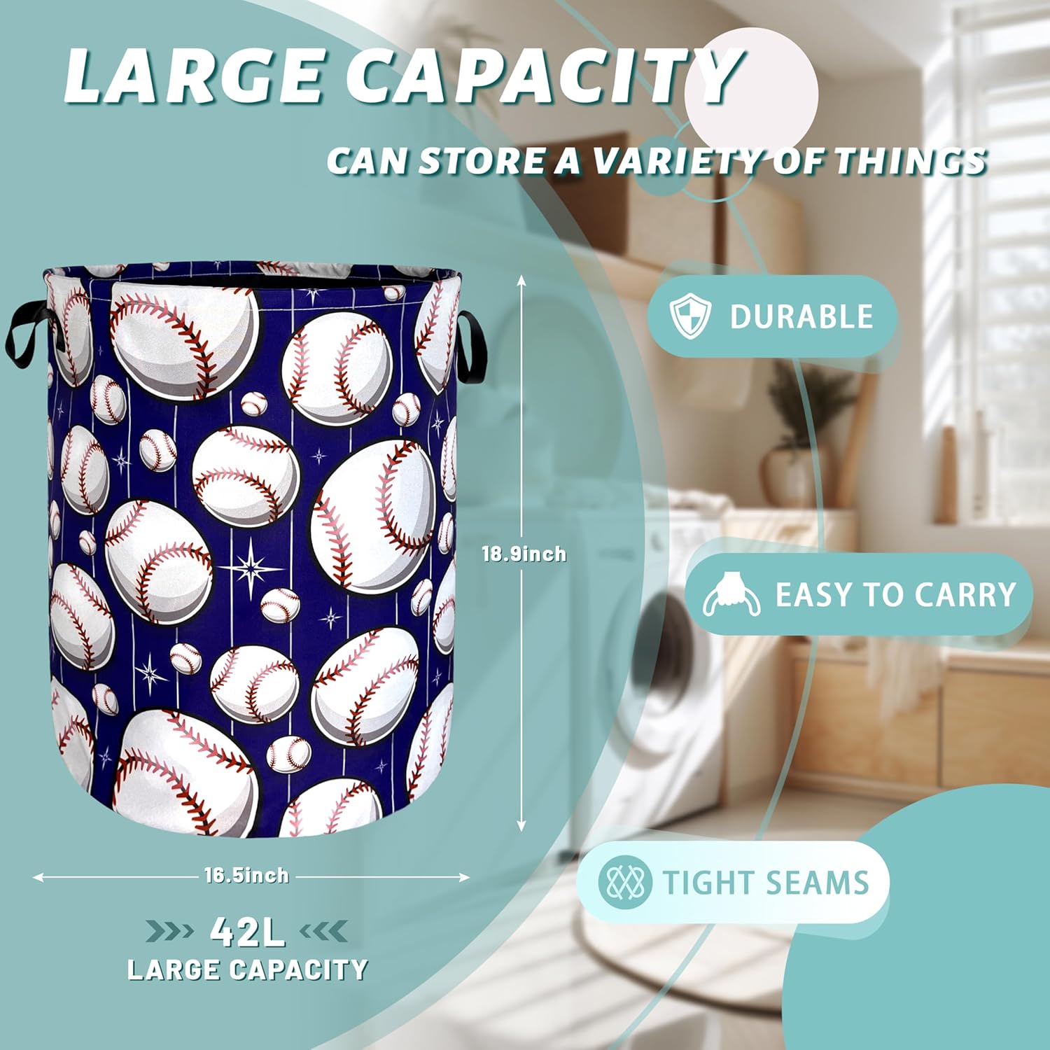 Baseball PatternHamper