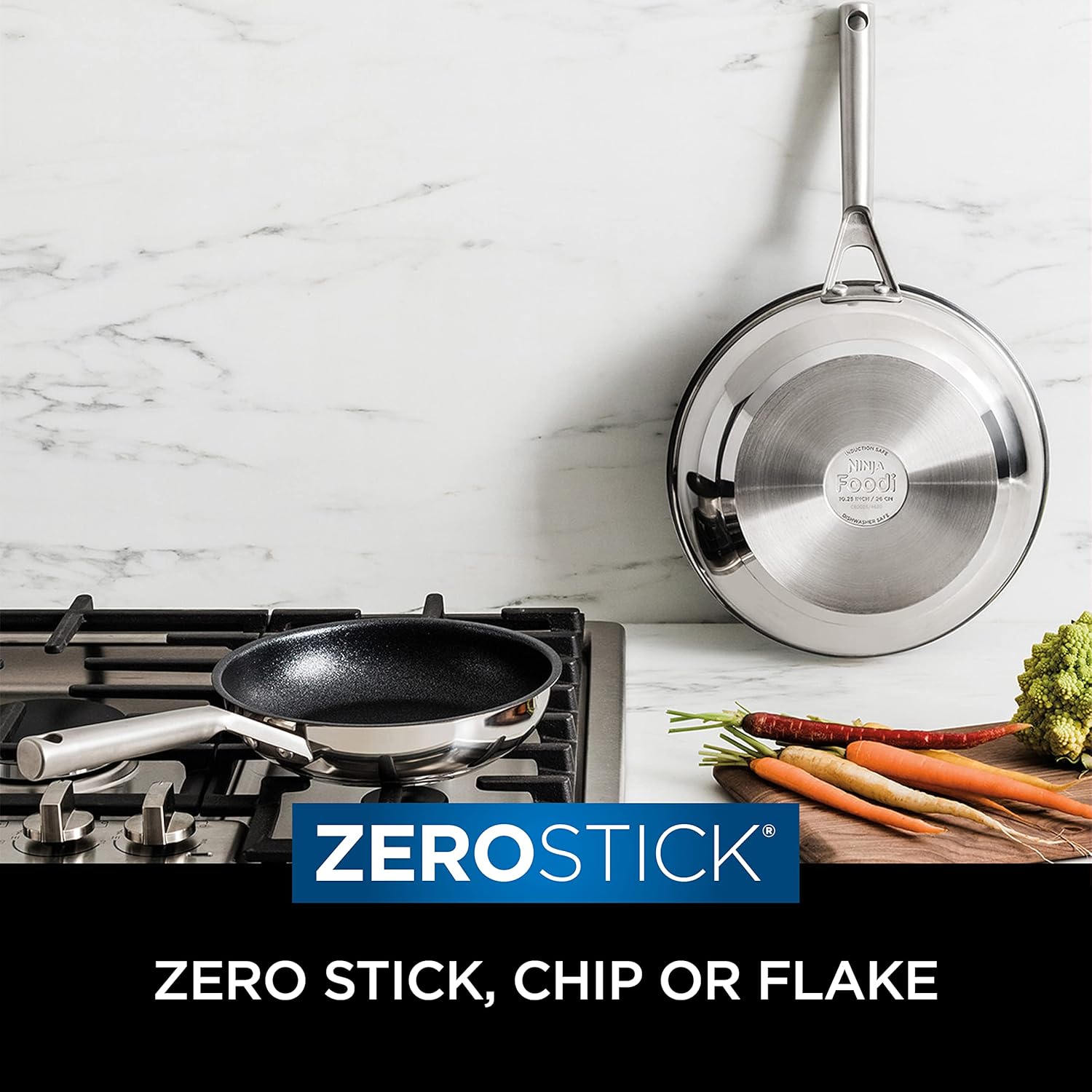 Duplex Steel Non-Stick 2-Piece Frying Pan Set ZEROSTICK Sleek Design