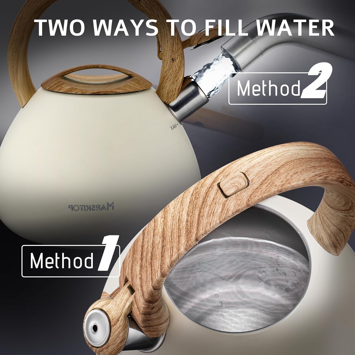 Stainless Steel 26 Quart Tea Kettle with Whistle
