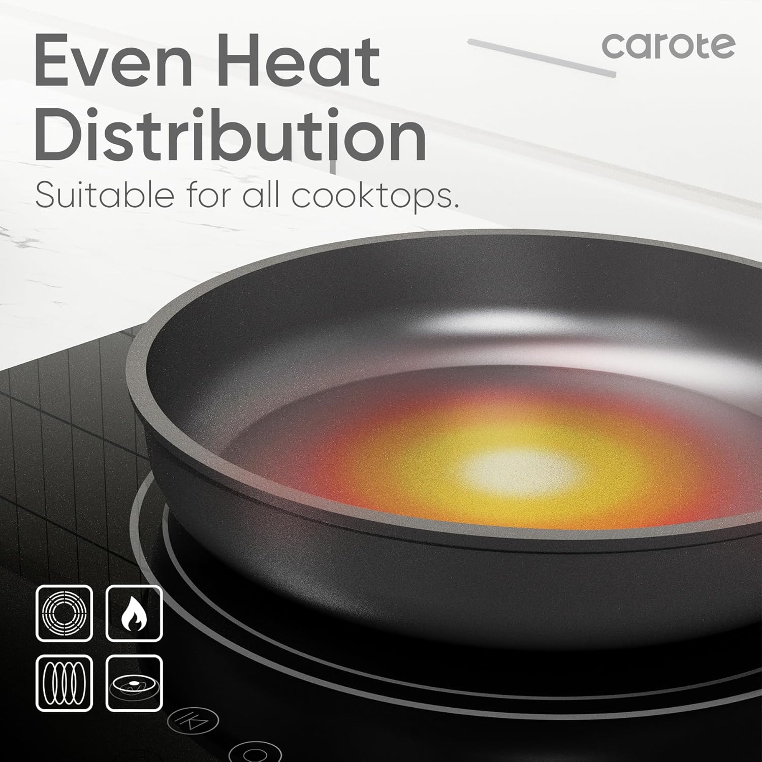 CAROTE Non-Stick Cookware Set Safe Premium Kitchen Essentials