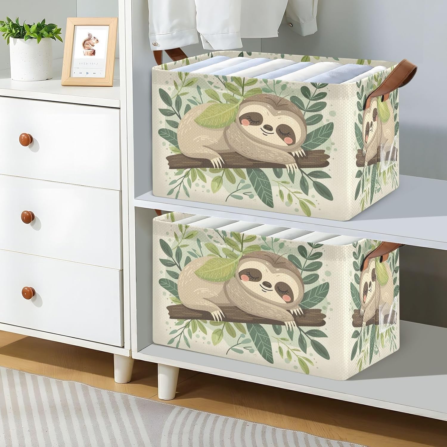 Sloth Storage Basket 32L Collapsible Waterproof Easy to Organize