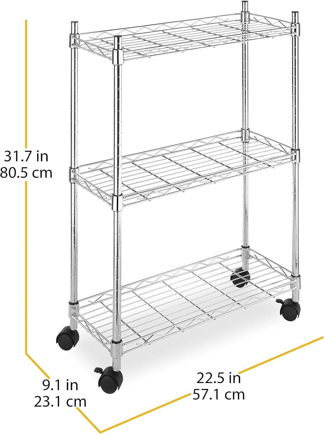 Supreme Laundry Cart Durable Versatile Storage Solution - Chrome