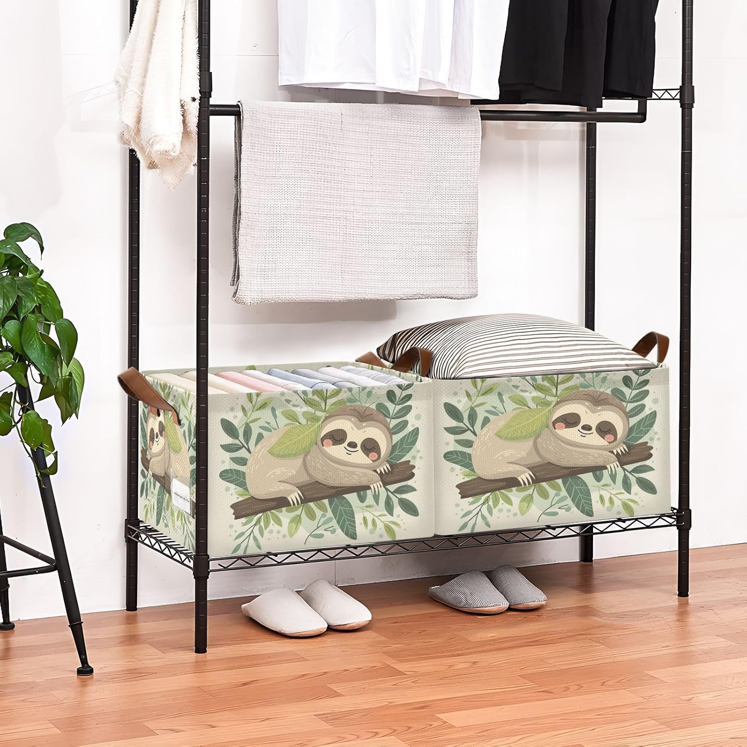 Sloth Storage Basket 32L Collapsible Waterproof Easy to Organize