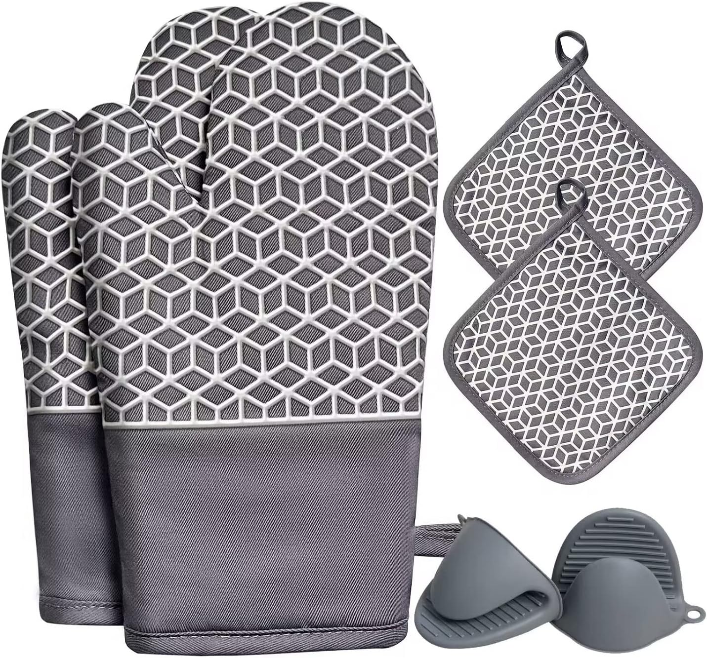 NAVITHOUS 6pc Oven Mitts and Pot Holders Set