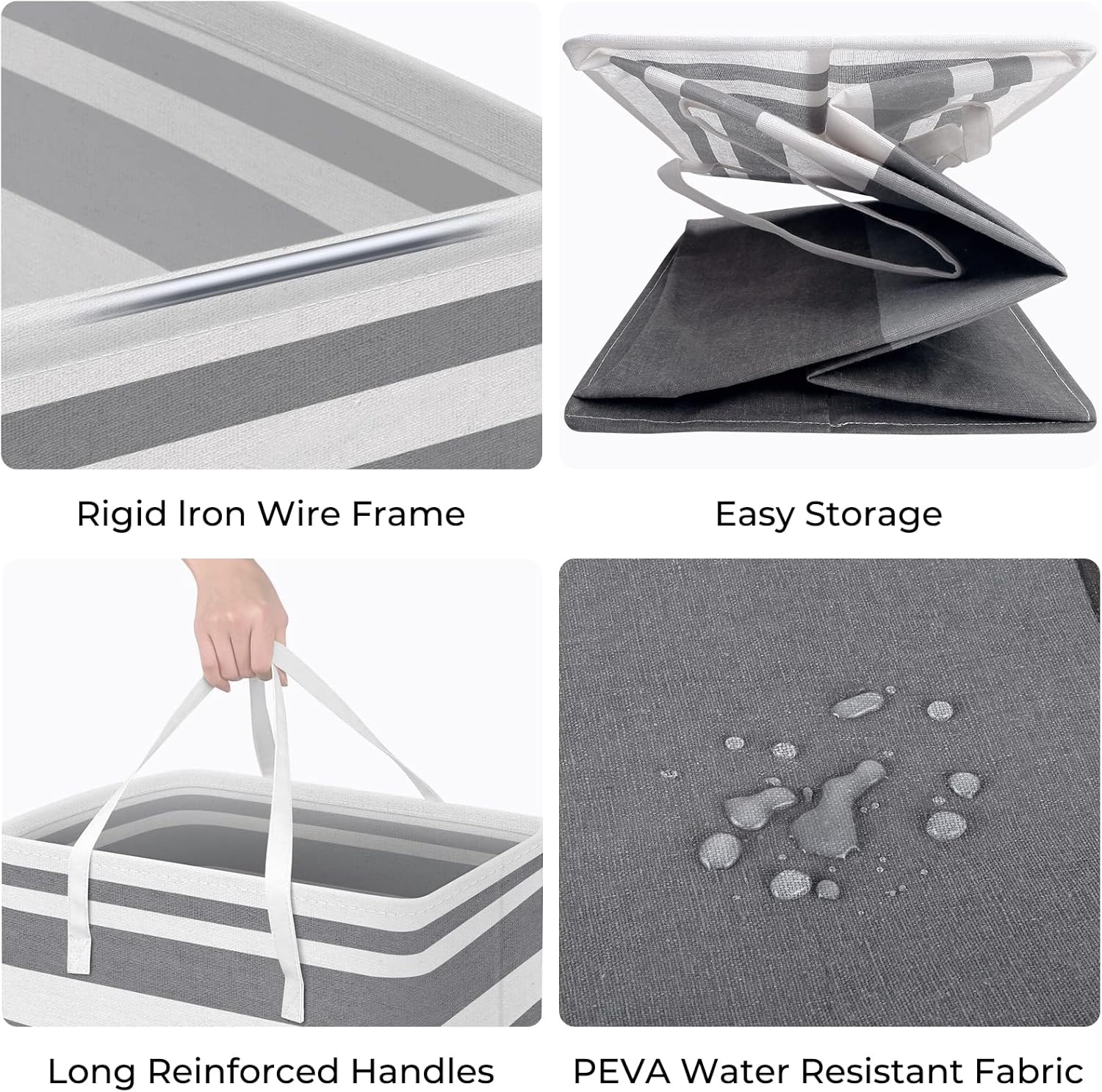 2-Pack Large Waterproof Laundry Basket