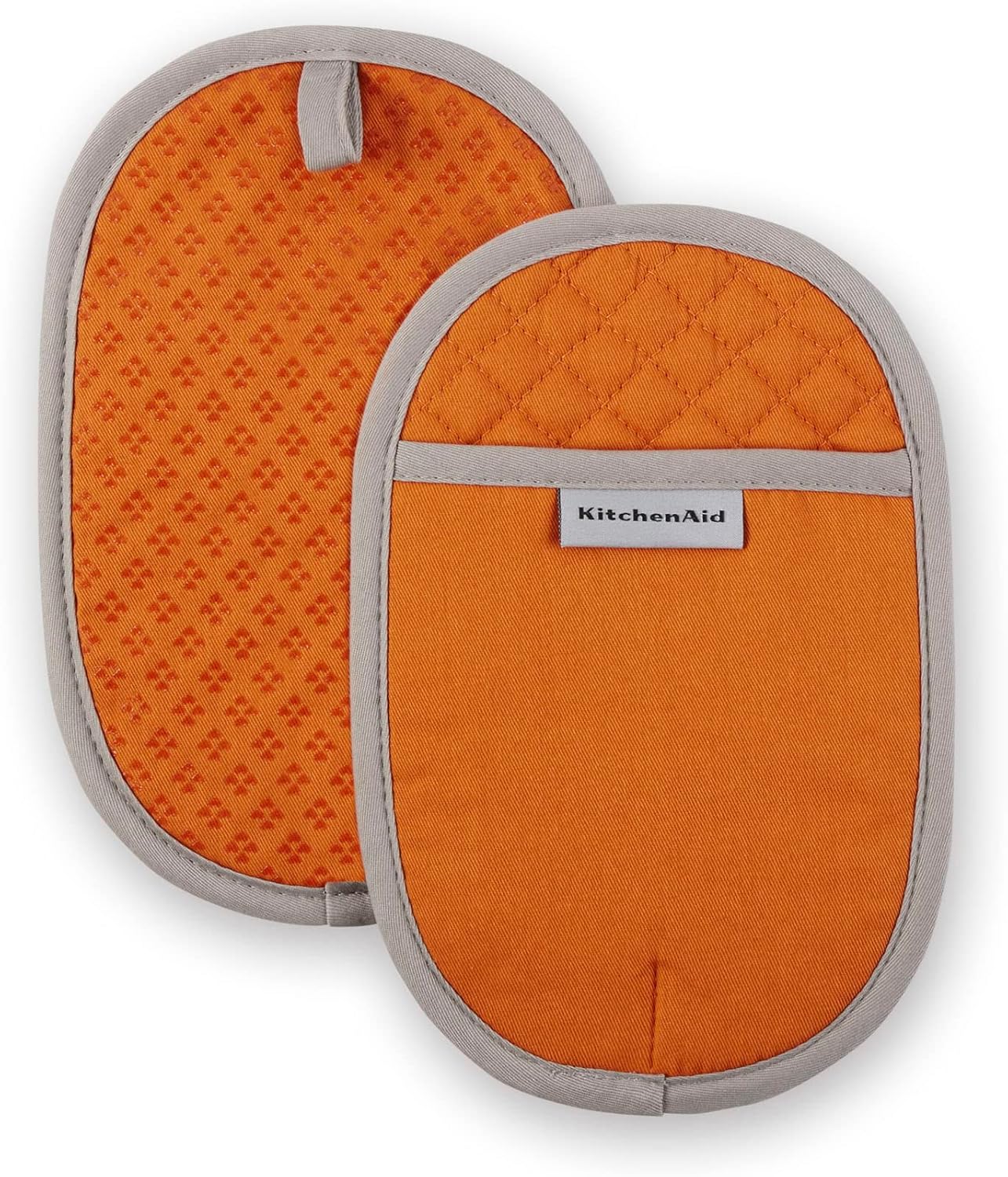 HEAT RESISTANT KitchenAid Asteroid 2-Pack Pot Holders Honey Orange 65x10