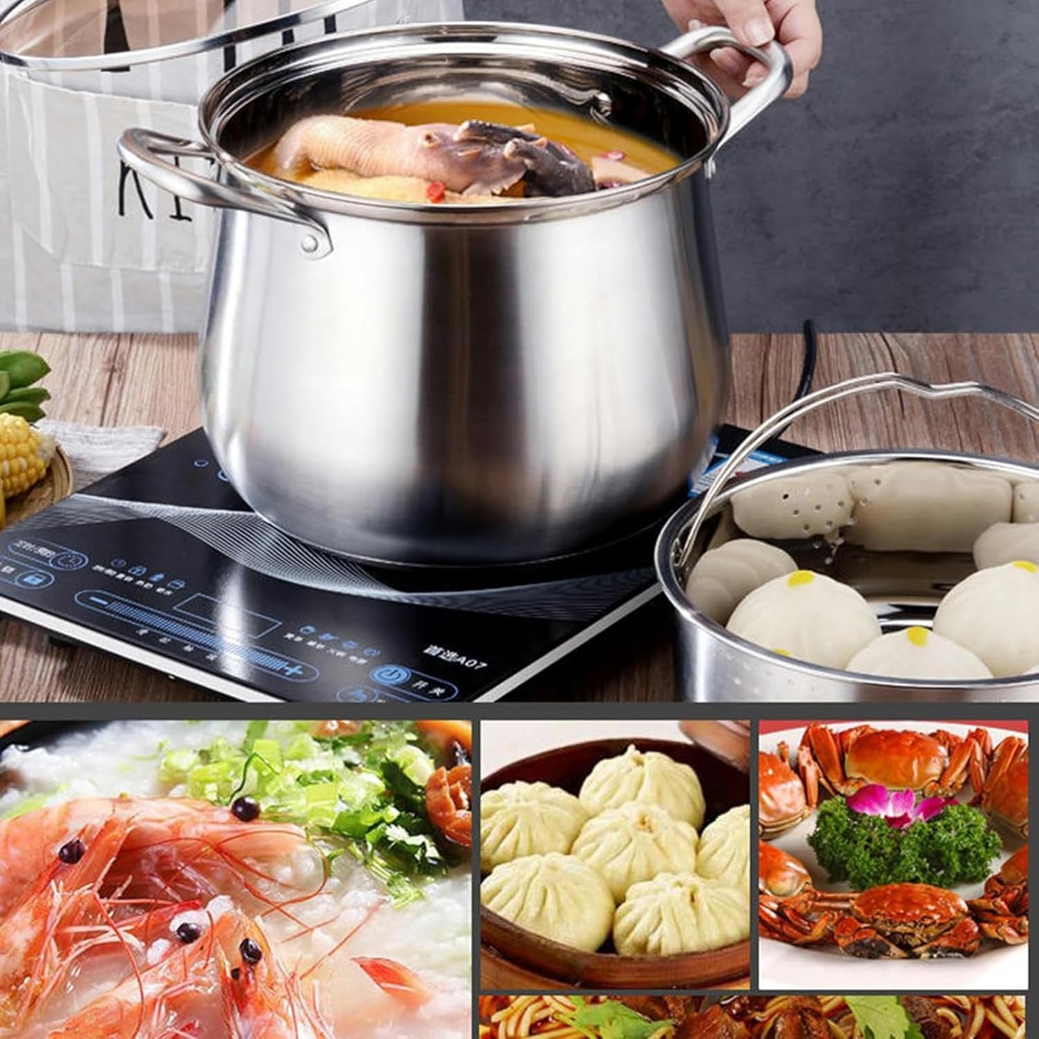 Stainless Steel Seafood Steamer Pot