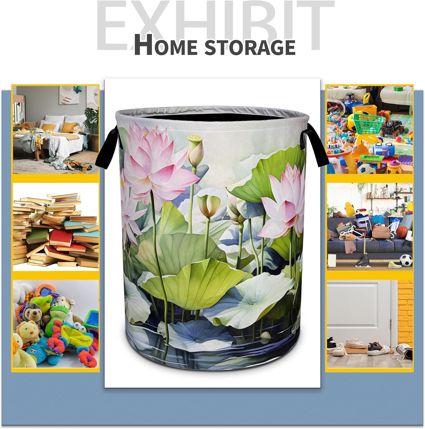 Elegant Foldable Laundry Basket for Home Office and Travel
