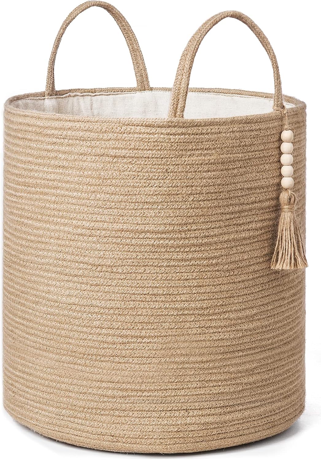 Mkono Bamboo Tassel Storage Basket