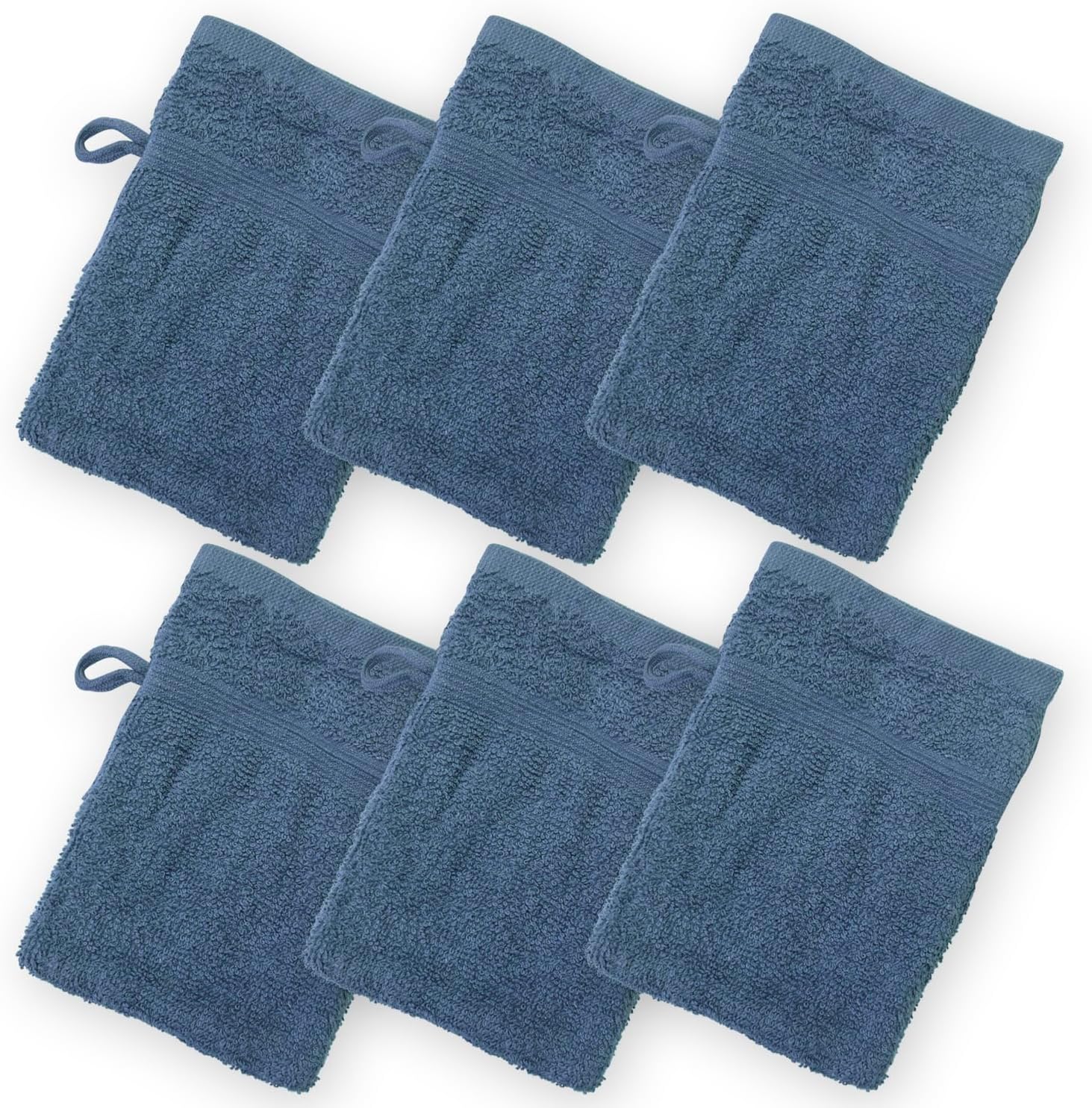 Homewear High Rise Stripe 6 Pack Wash Mitt Set