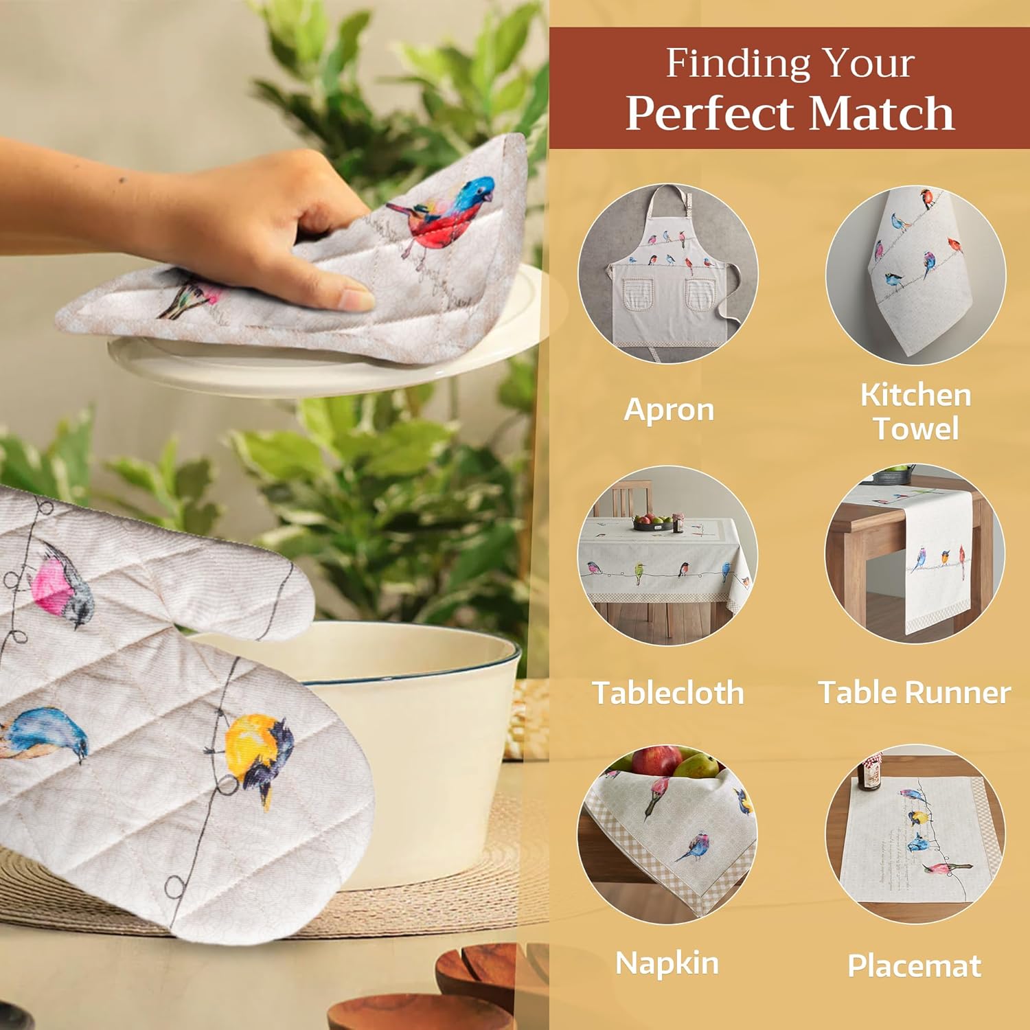 Charming 100 Cotton Oven Mitt