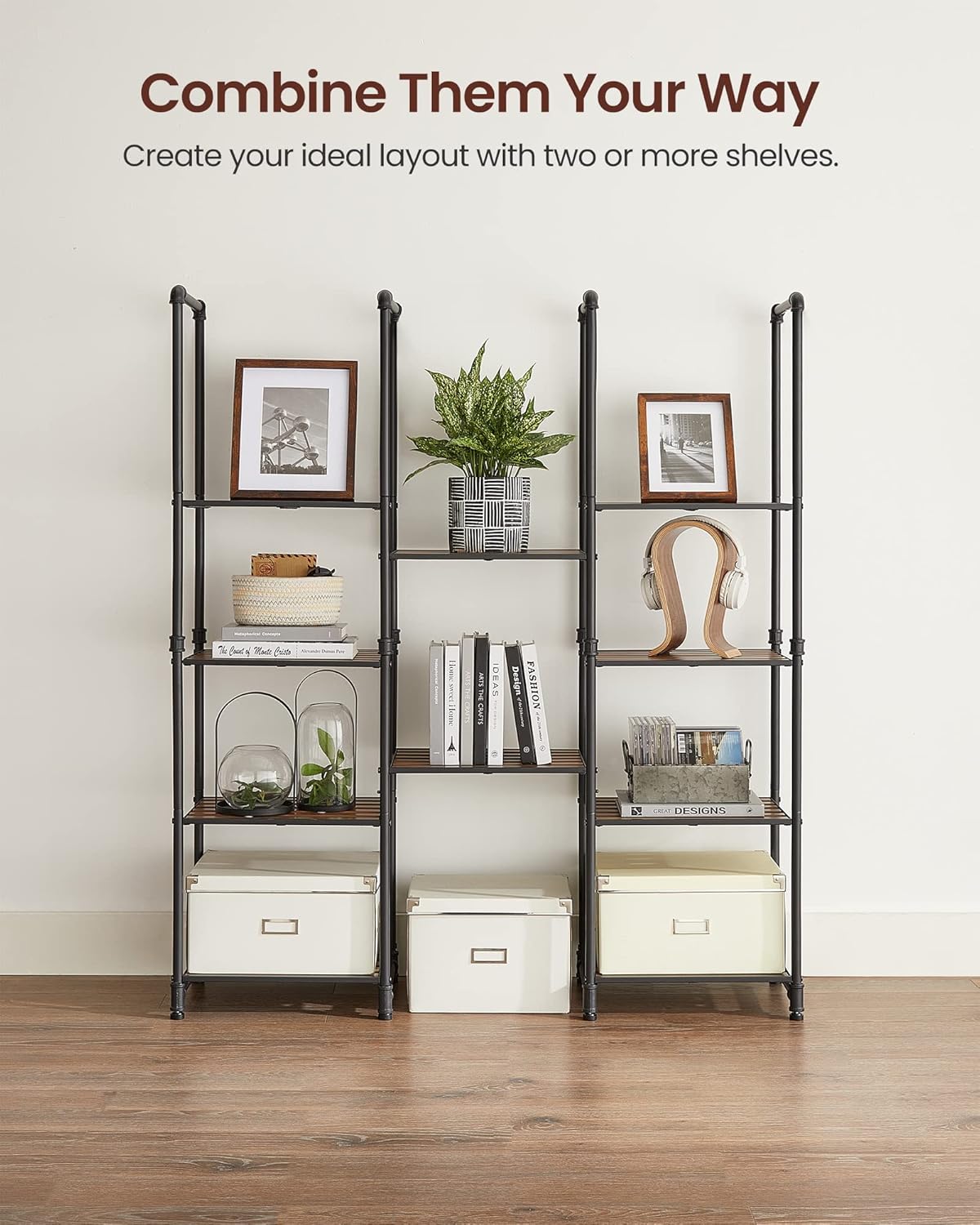 Vasagle Bath Storage Rustic Brown