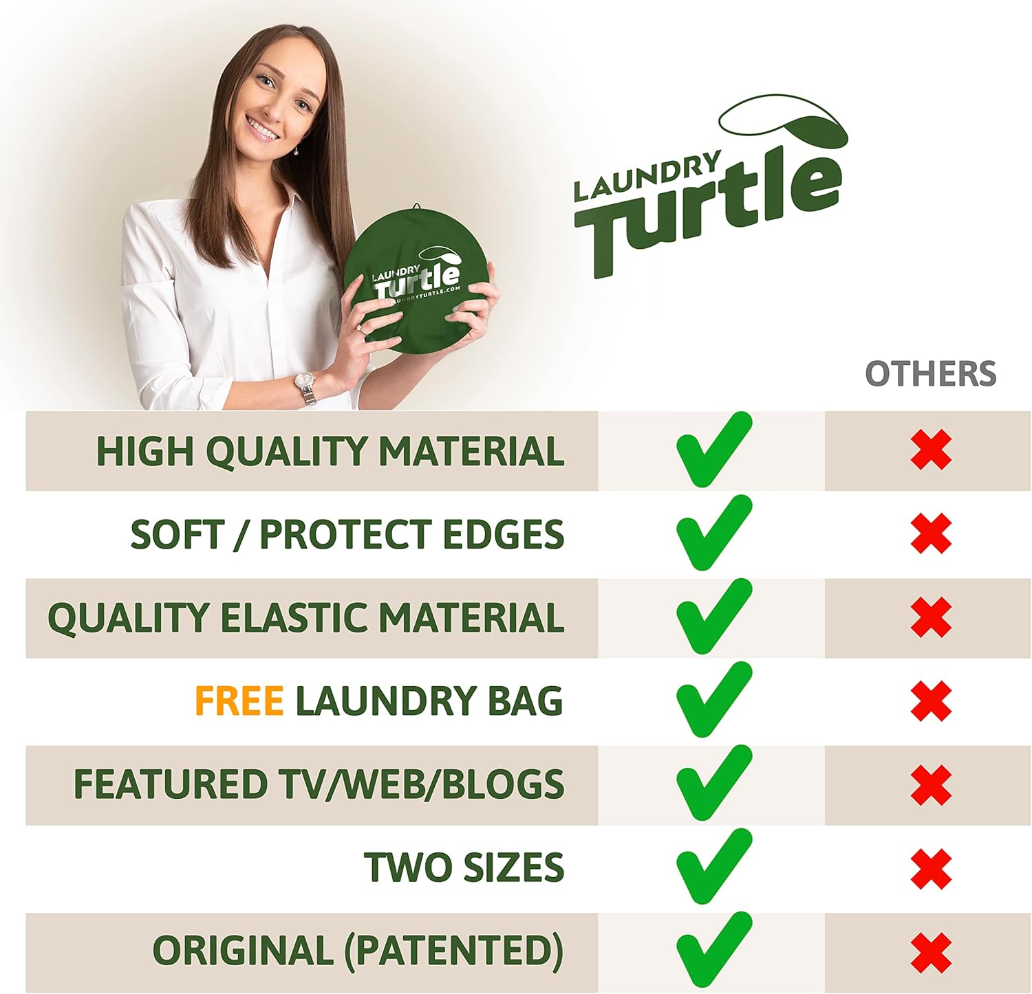Laundry Turtle Small 21 Inch Collapsible Laundry Basket