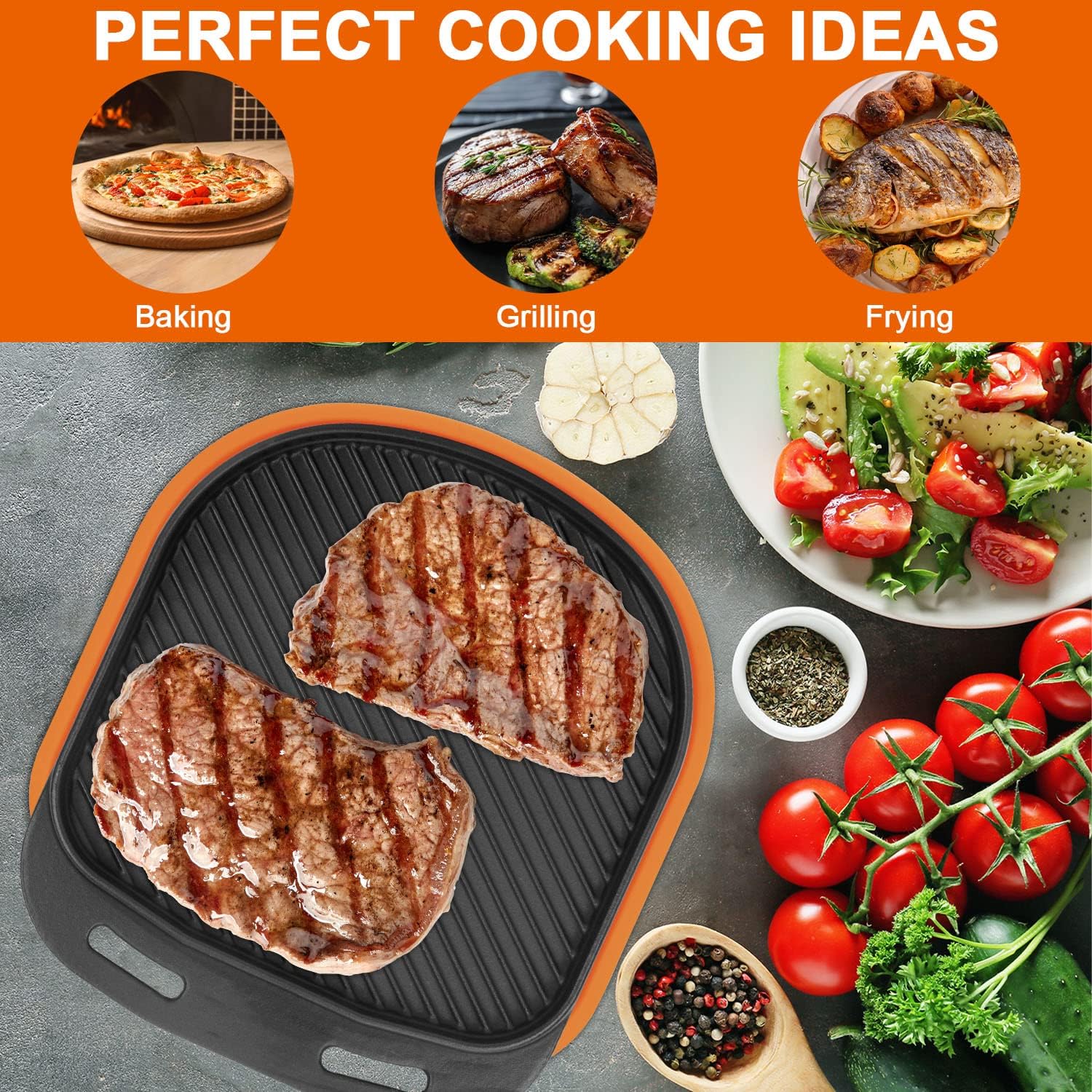 Cast Iron Grizzler Pan forBBQ Grill