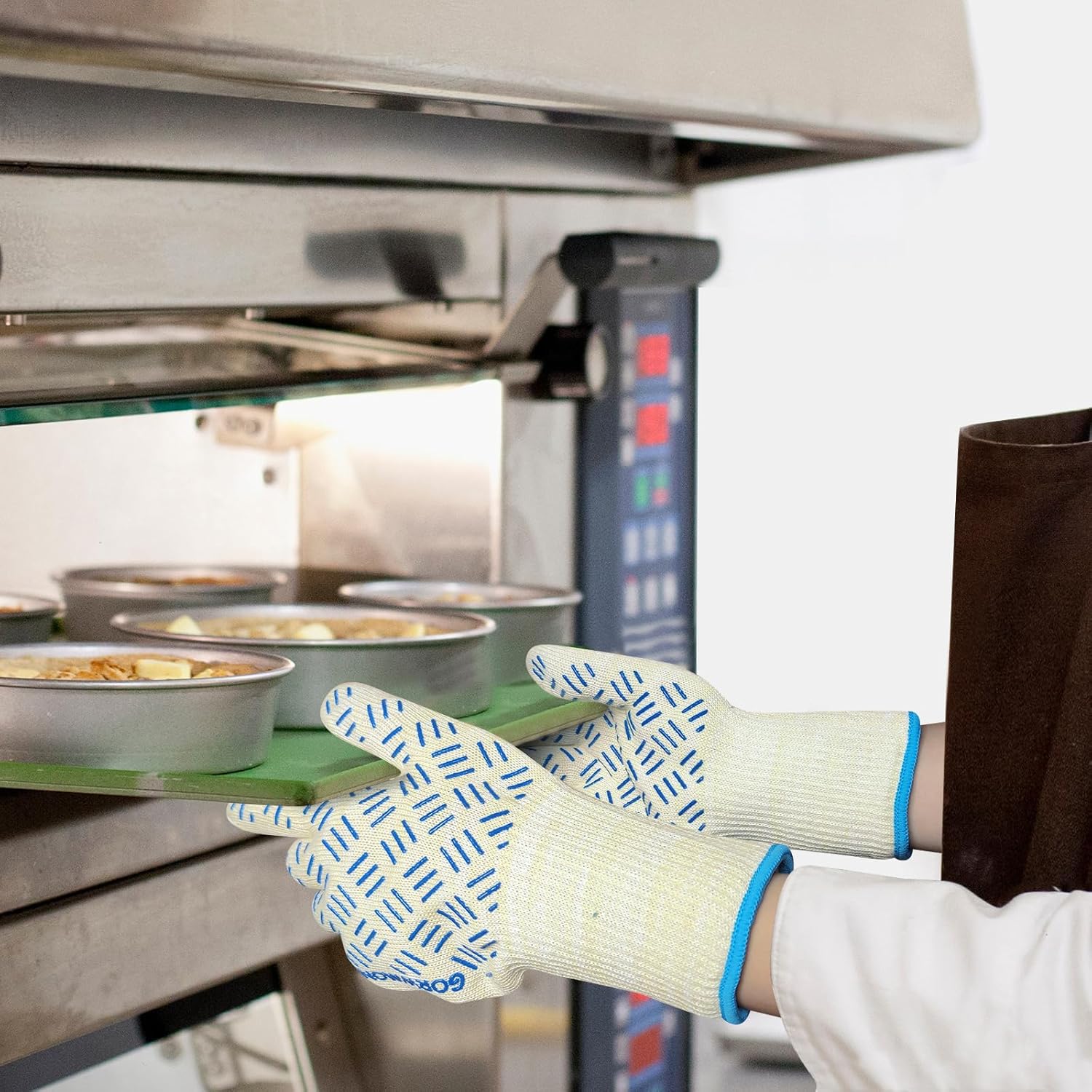 Oven Gloves - Heat-Resistant BBQ Mitts for Cooking and Grilling