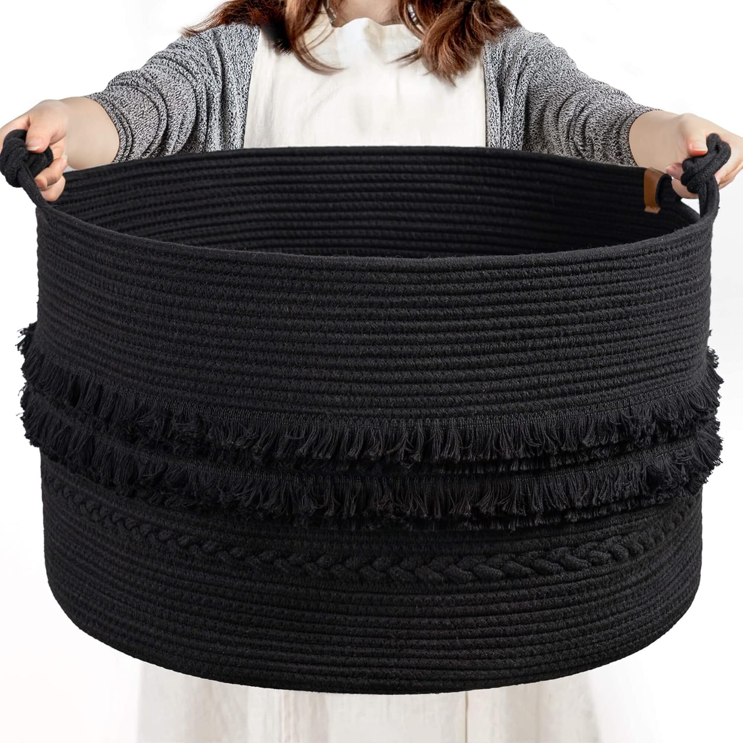 CherryNow - Premier Extra Large Black Laundry Basket
