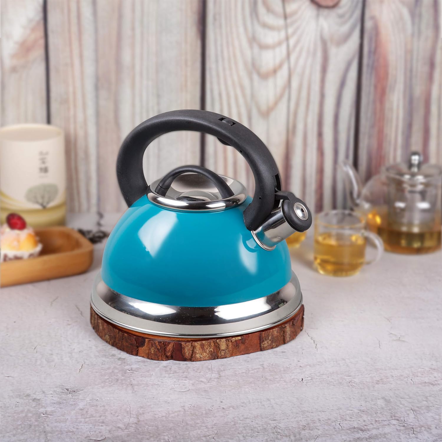 Creative Home Alexa 30 Quart Whisling Tea Kettle with Aluminum Bottom