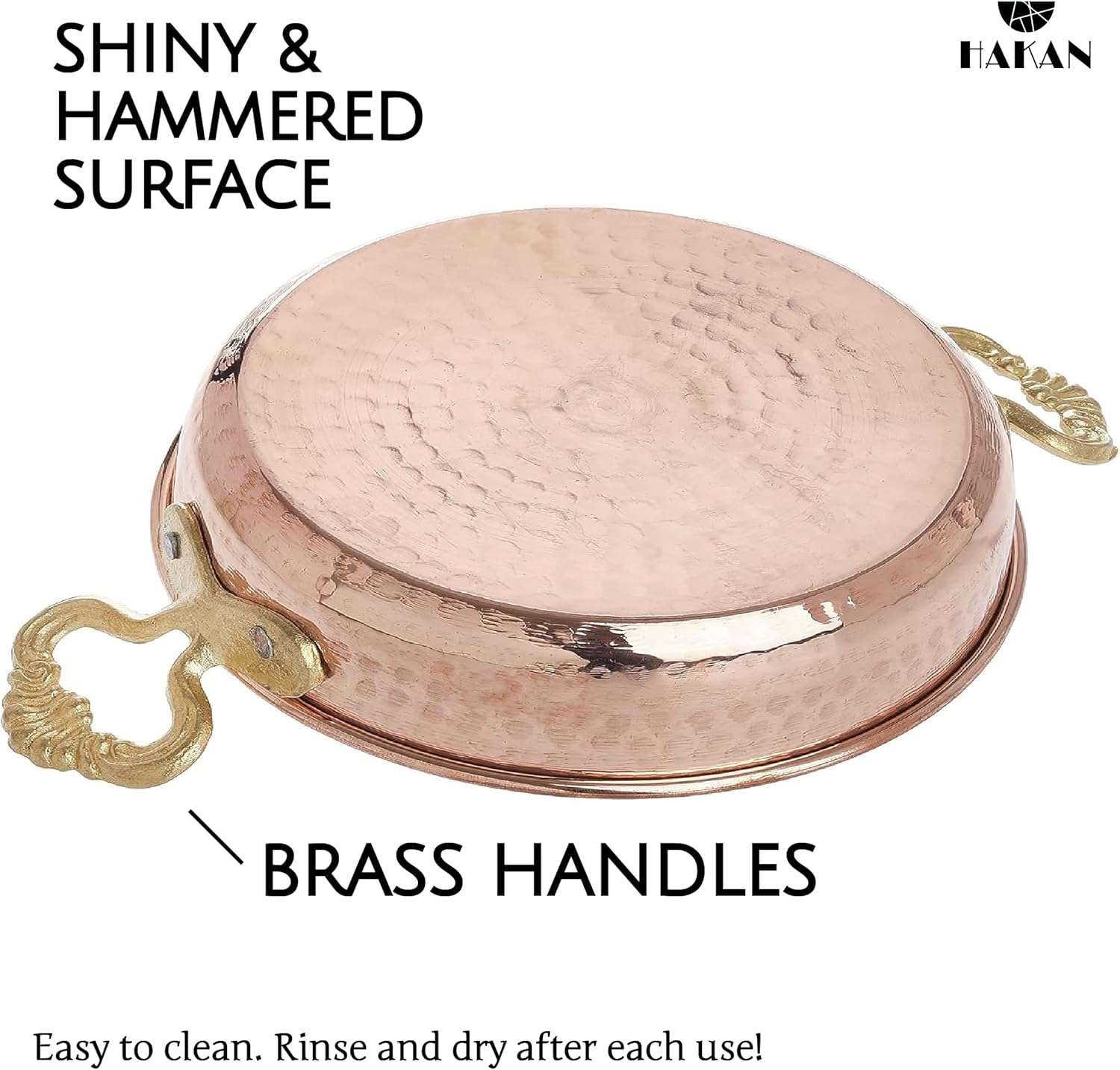 Hakan Copper Round Chef Pan