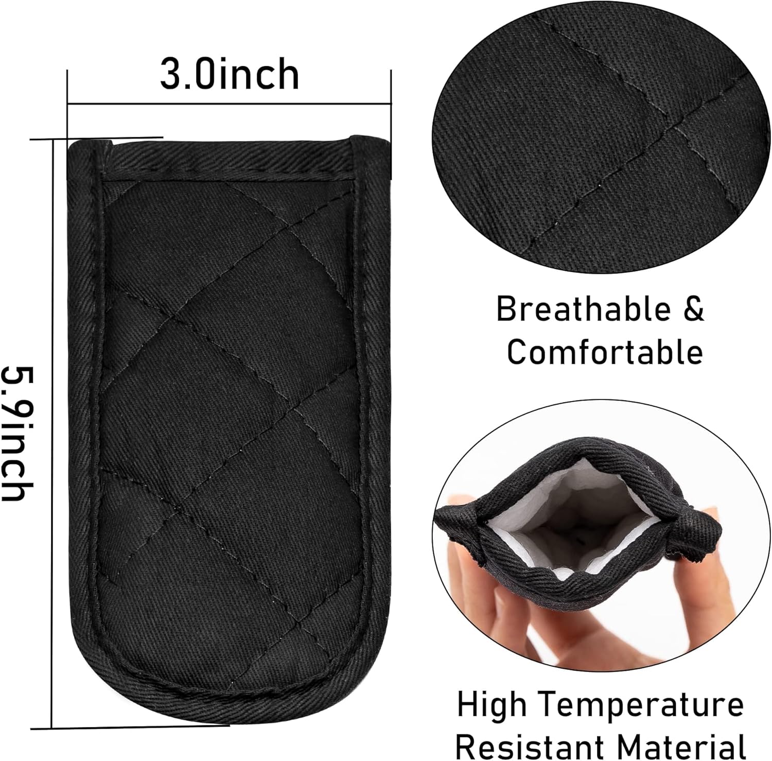 R HORSE 6Pcs Cotton Hot Handle Covers Set