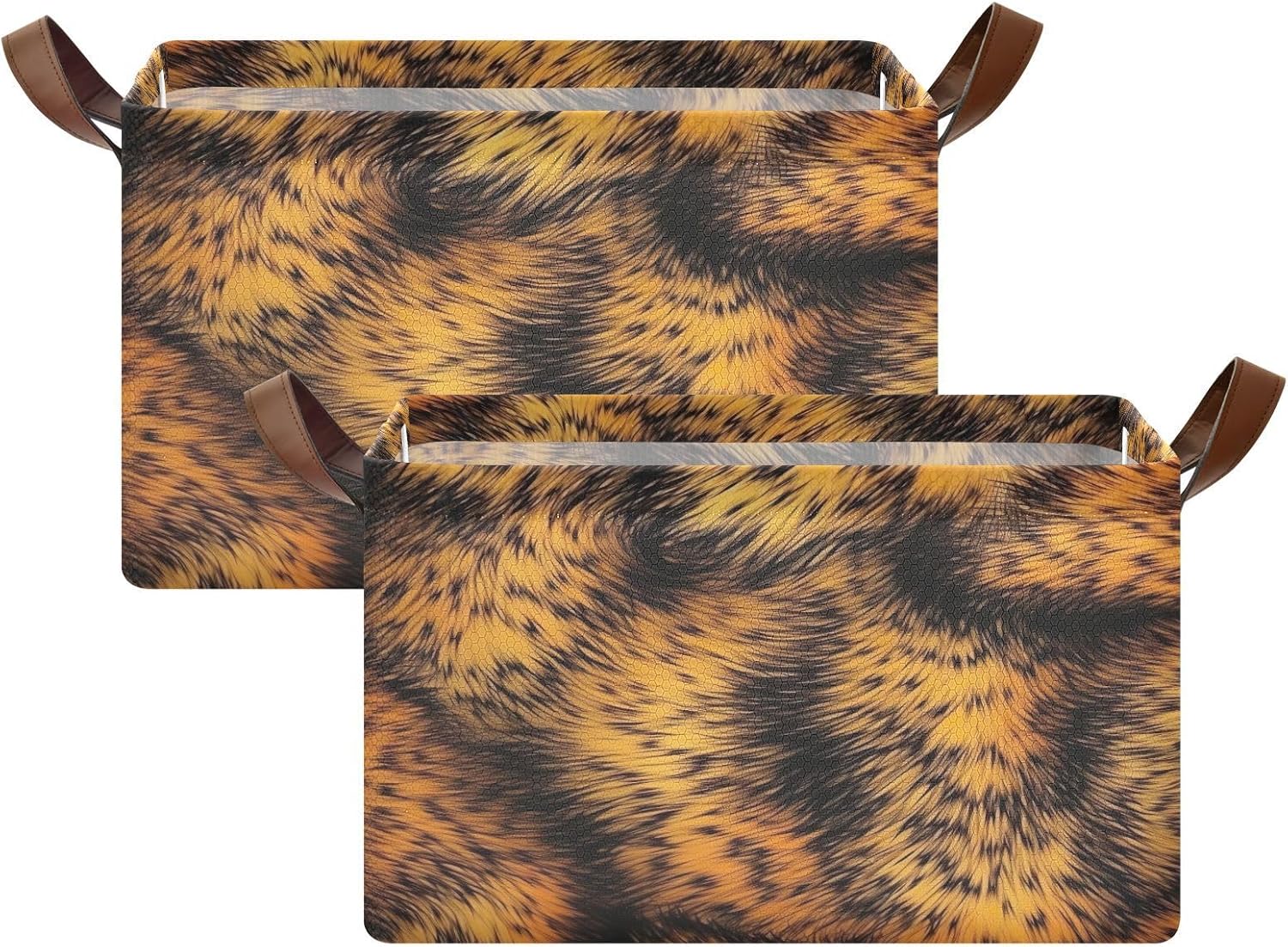 Leopard Print Storage Basket 1 Pack
