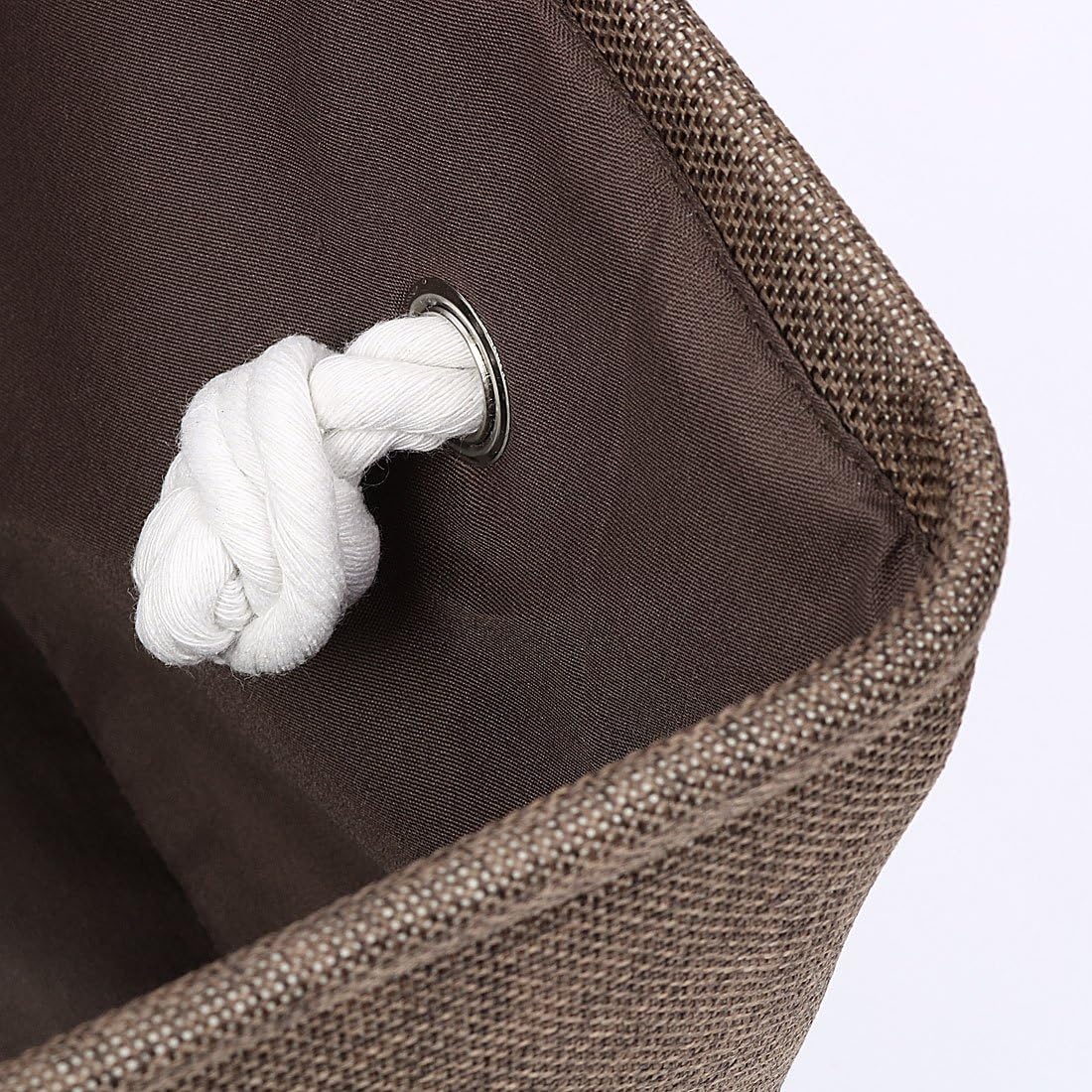Eco-Friendly Linen Storage Basket with Dual Handles for Efficient Tidying