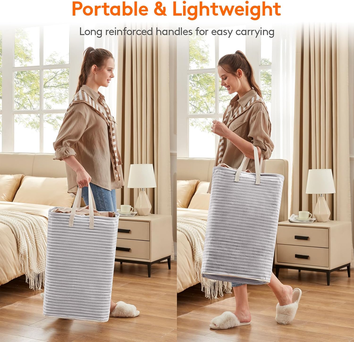 Perfect for Freestanding Laundry Hamper Grey