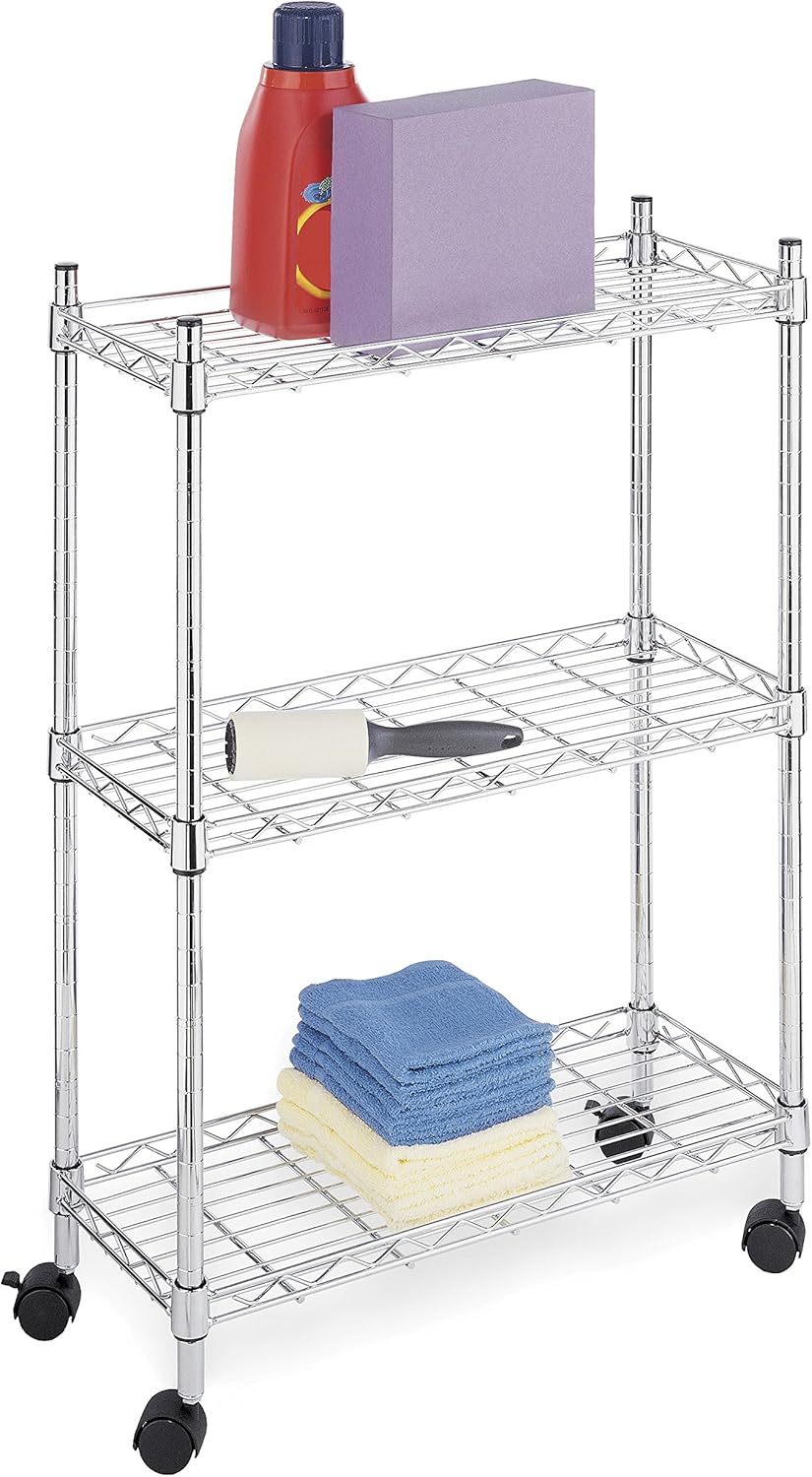 Supreme Laundry Cart Durable Versatile Storage Solution - Chrome