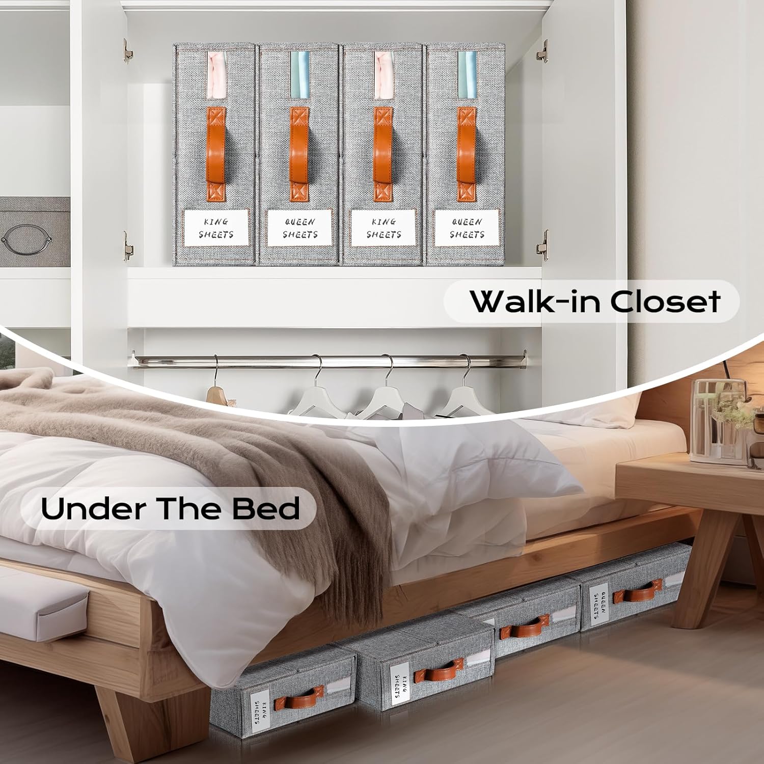 Perfect Bed Sheet Organizer with Clear Storage