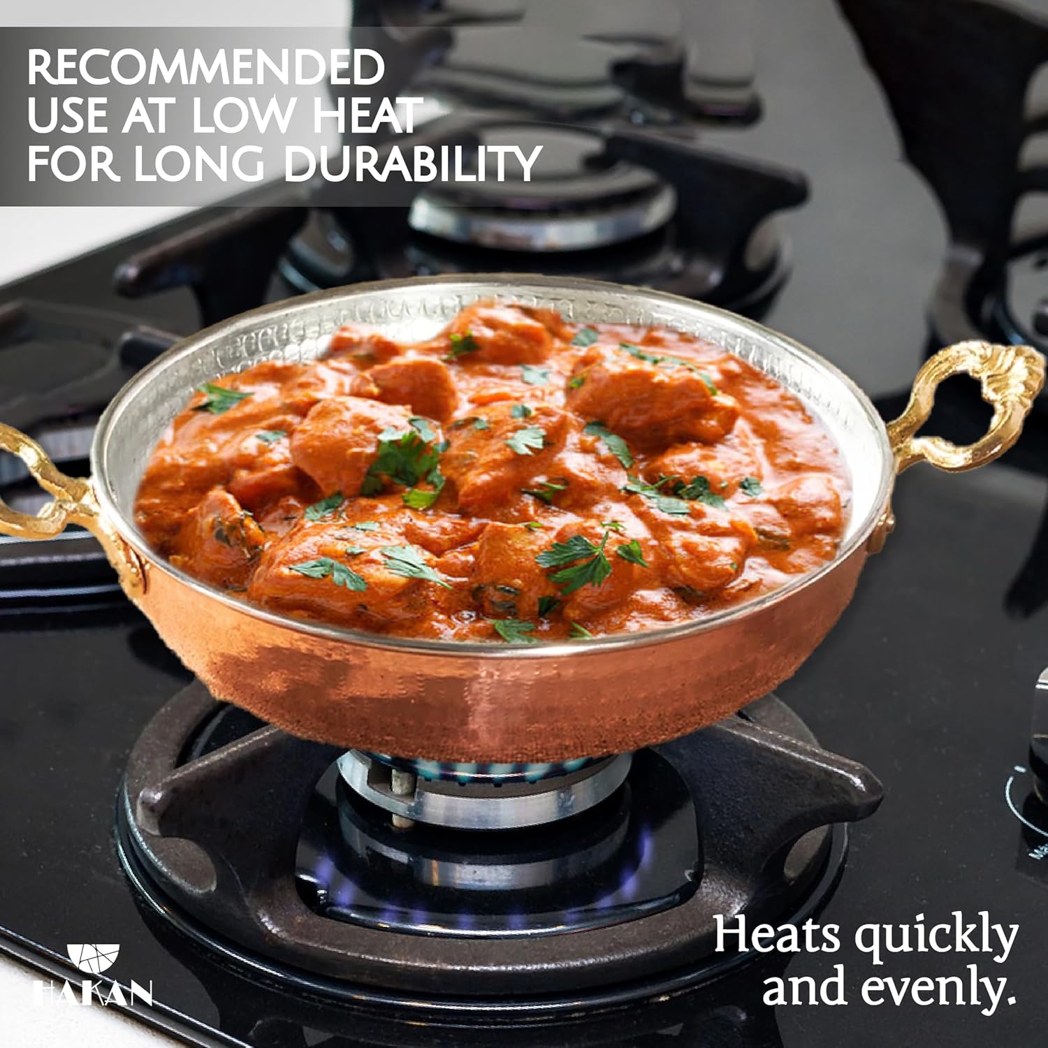 Hakan Copper Round Chef Pan