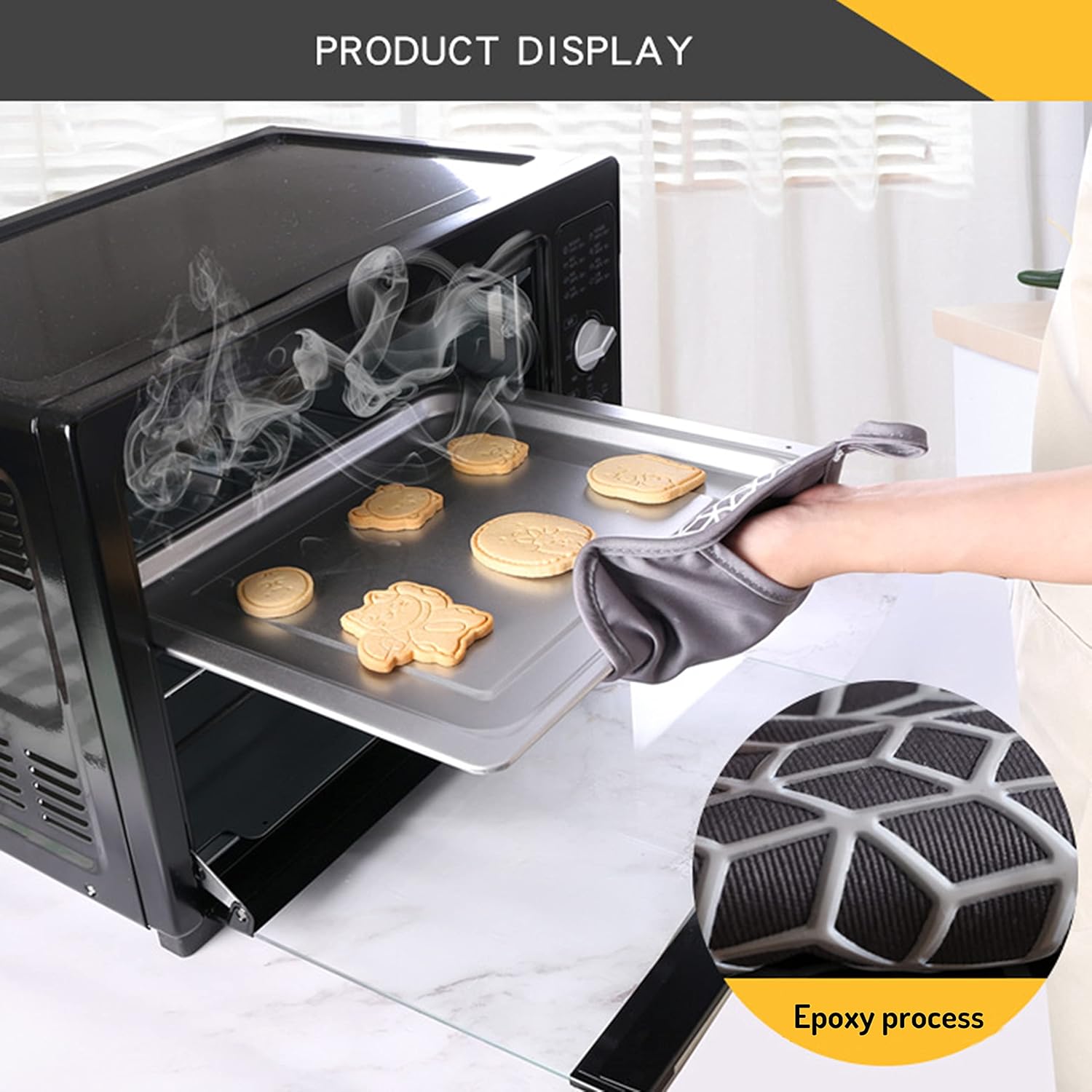 NAVITHOUS 6pc Oven Mitts and Pot Holders Set
