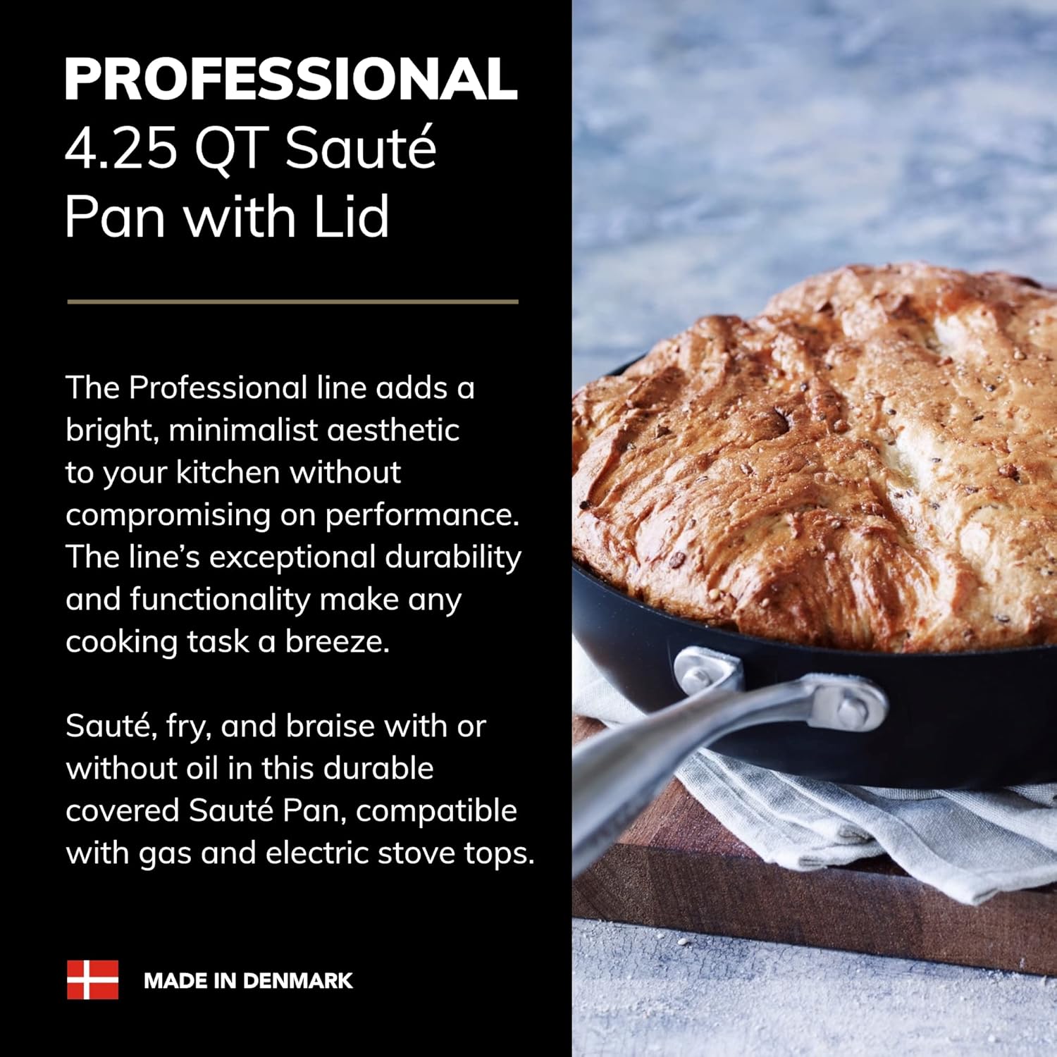 Scanpan Professional 425 Qt Saut Pan with Lid