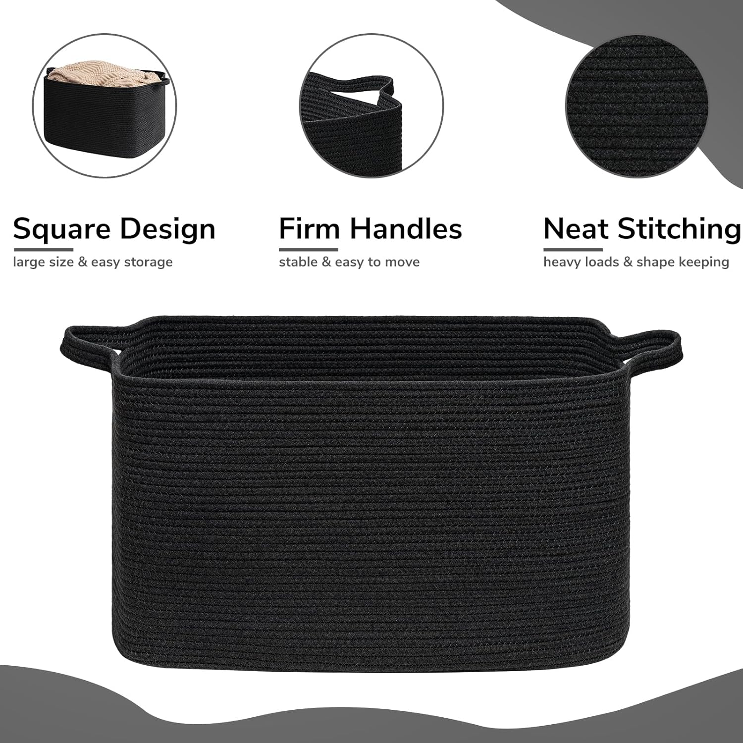 Goodpick Storage Basket 236 x 157 x 138 Black