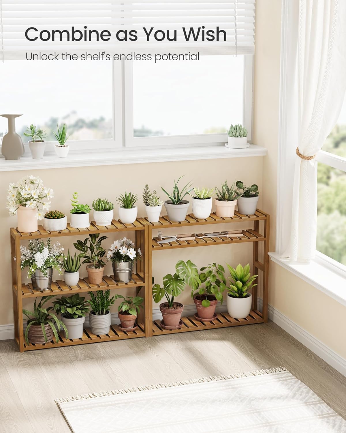 Bamboo Standing Shelf for Bathroom More