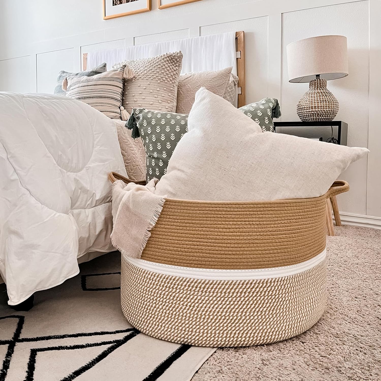 ChicVita XXL Cotton Rope Woven Basket