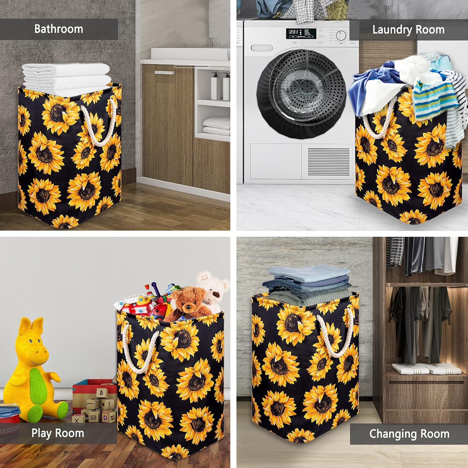 Sunflowers Laundry Hamper for Storage
