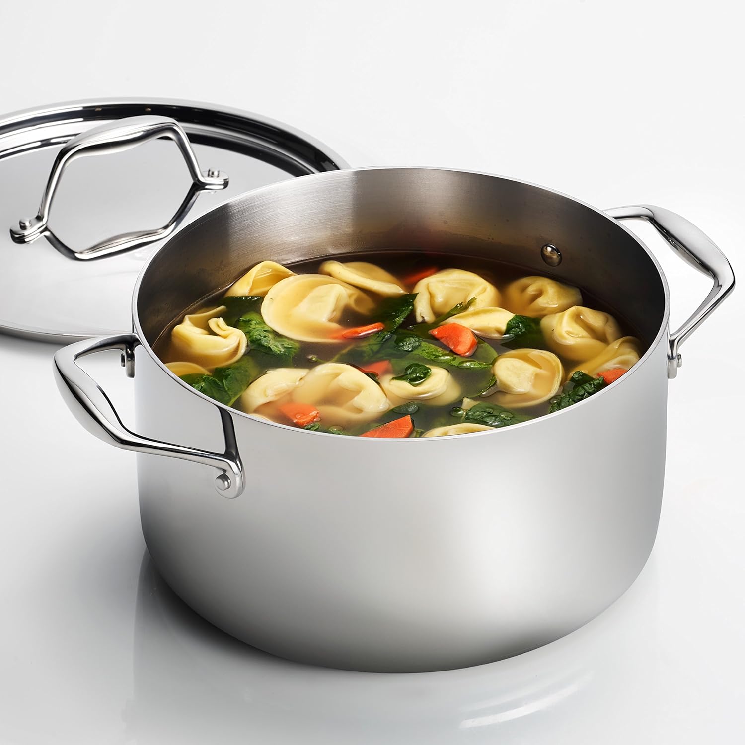 Tri-Ply Clad Stainless Steel 6-Quart Sauce Pot with Lid
