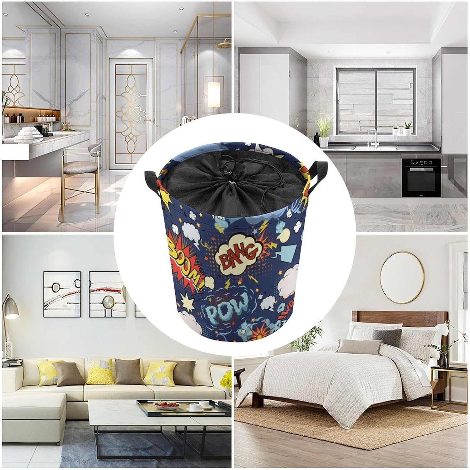 City Wars Superheroes Rise - Funny Foldable Laundry Basket